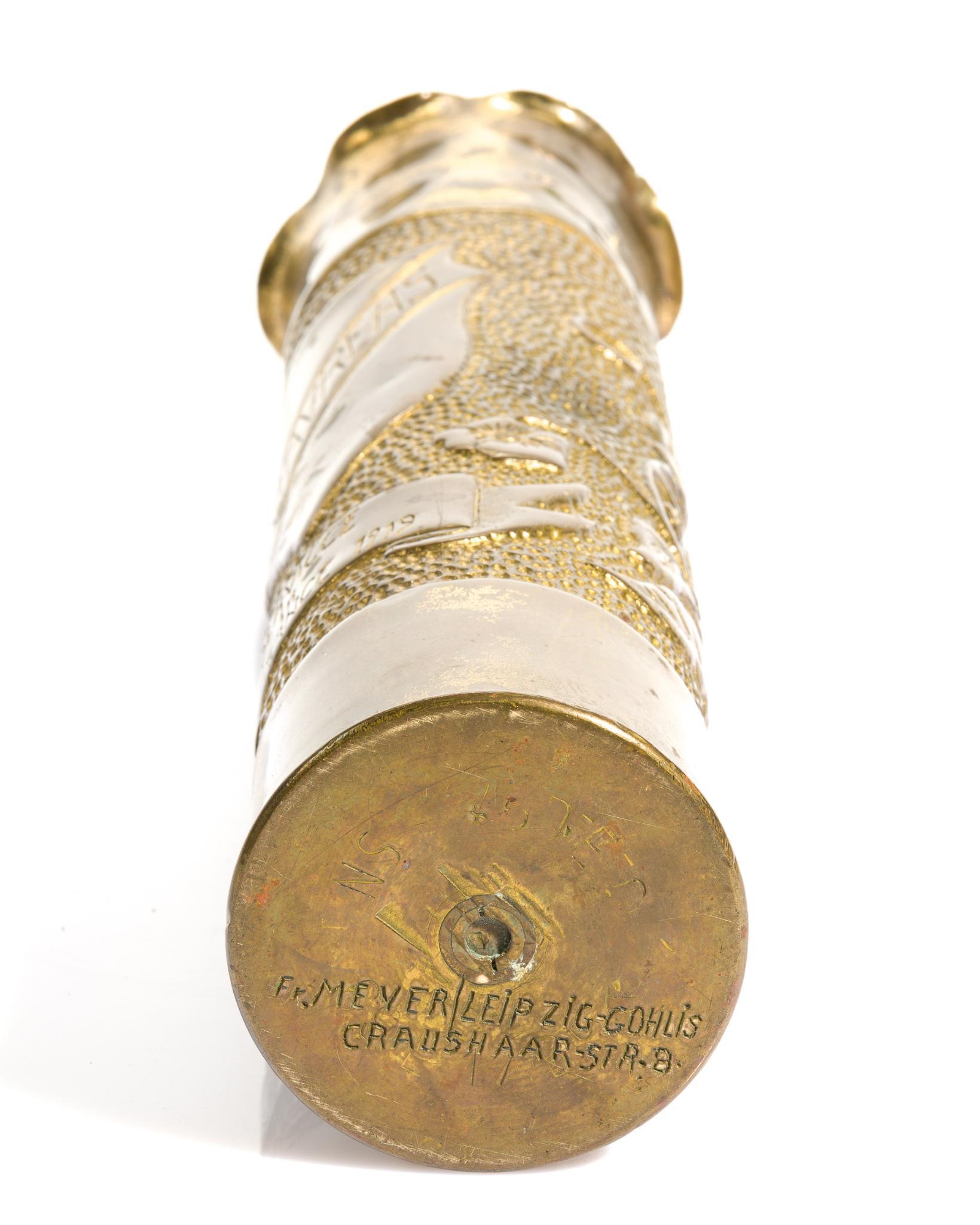 WWI Trench Art Shell Vase