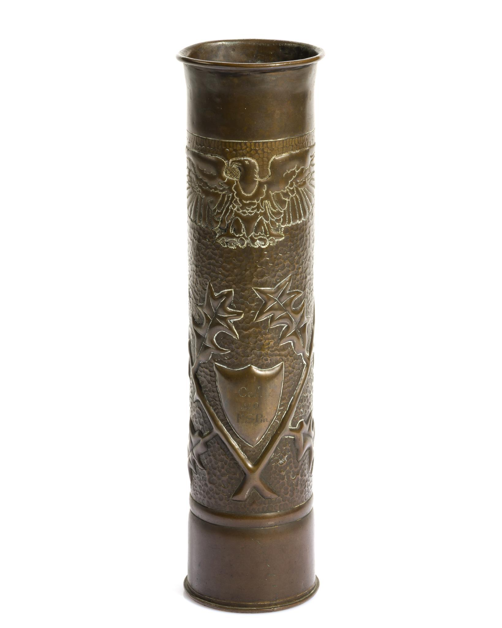 WWI Trench Art Shell Vase