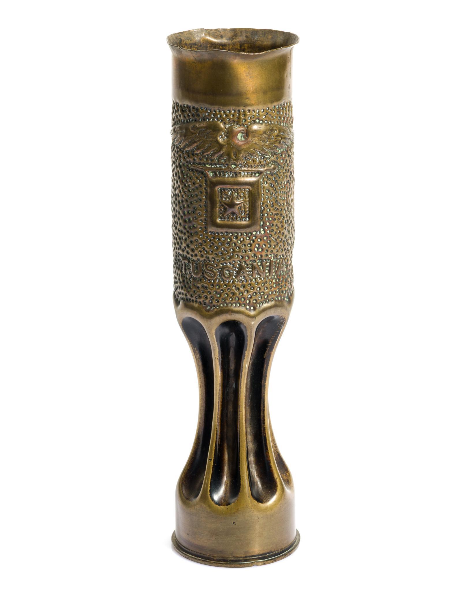 WWI Trench Art Shell Vase