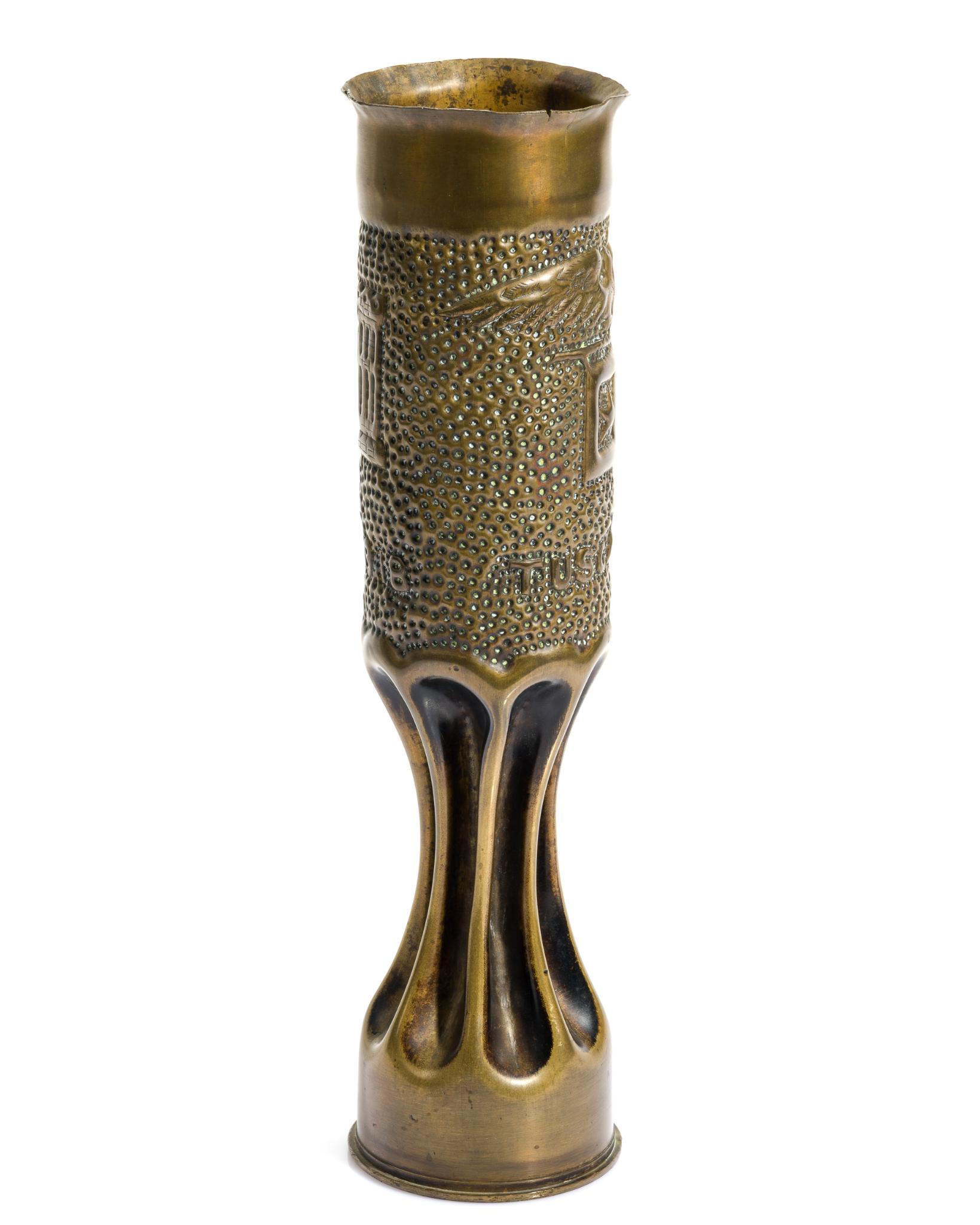 WWI Trench Art Shell Vase