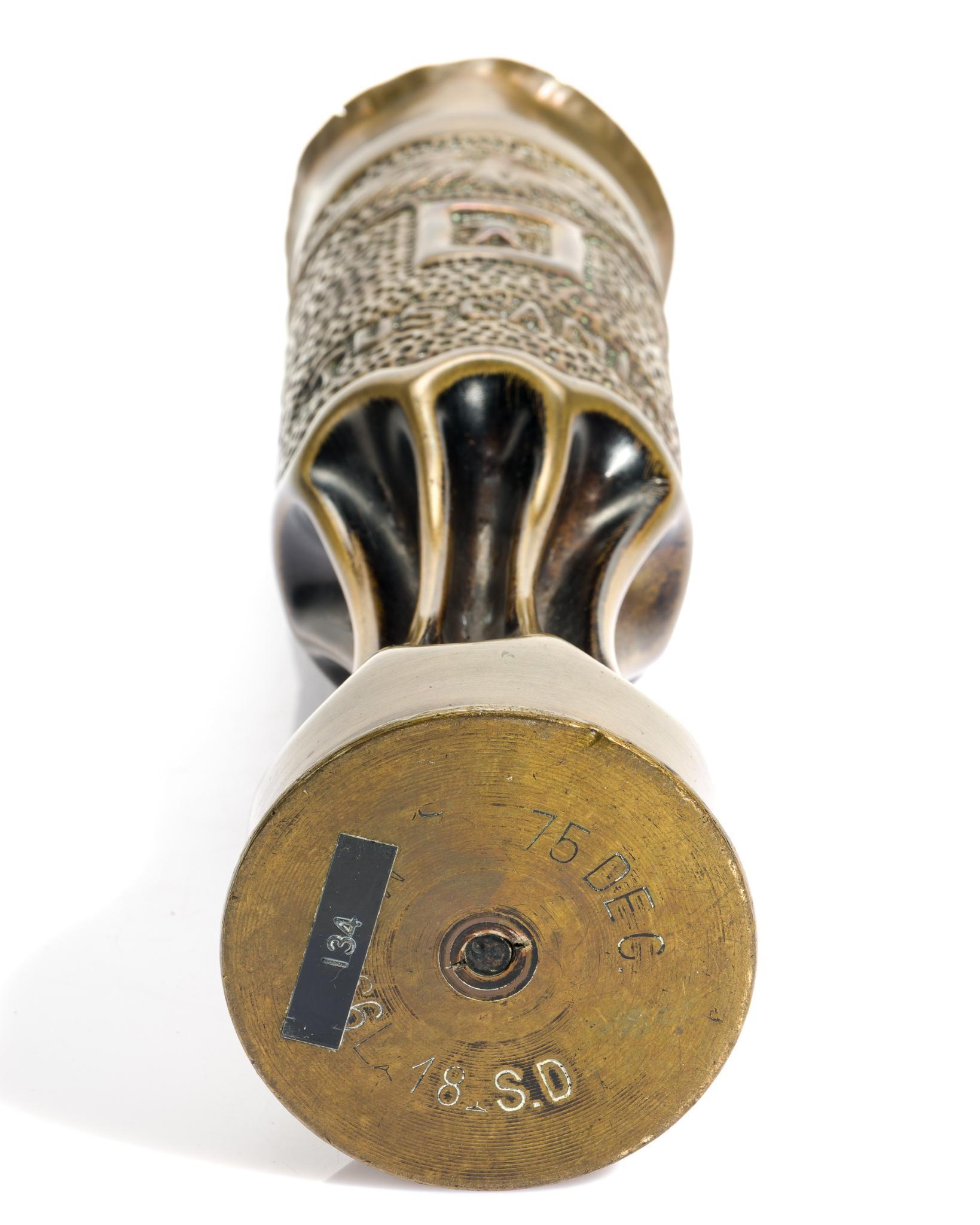 WWI Trench Art Shell Vase