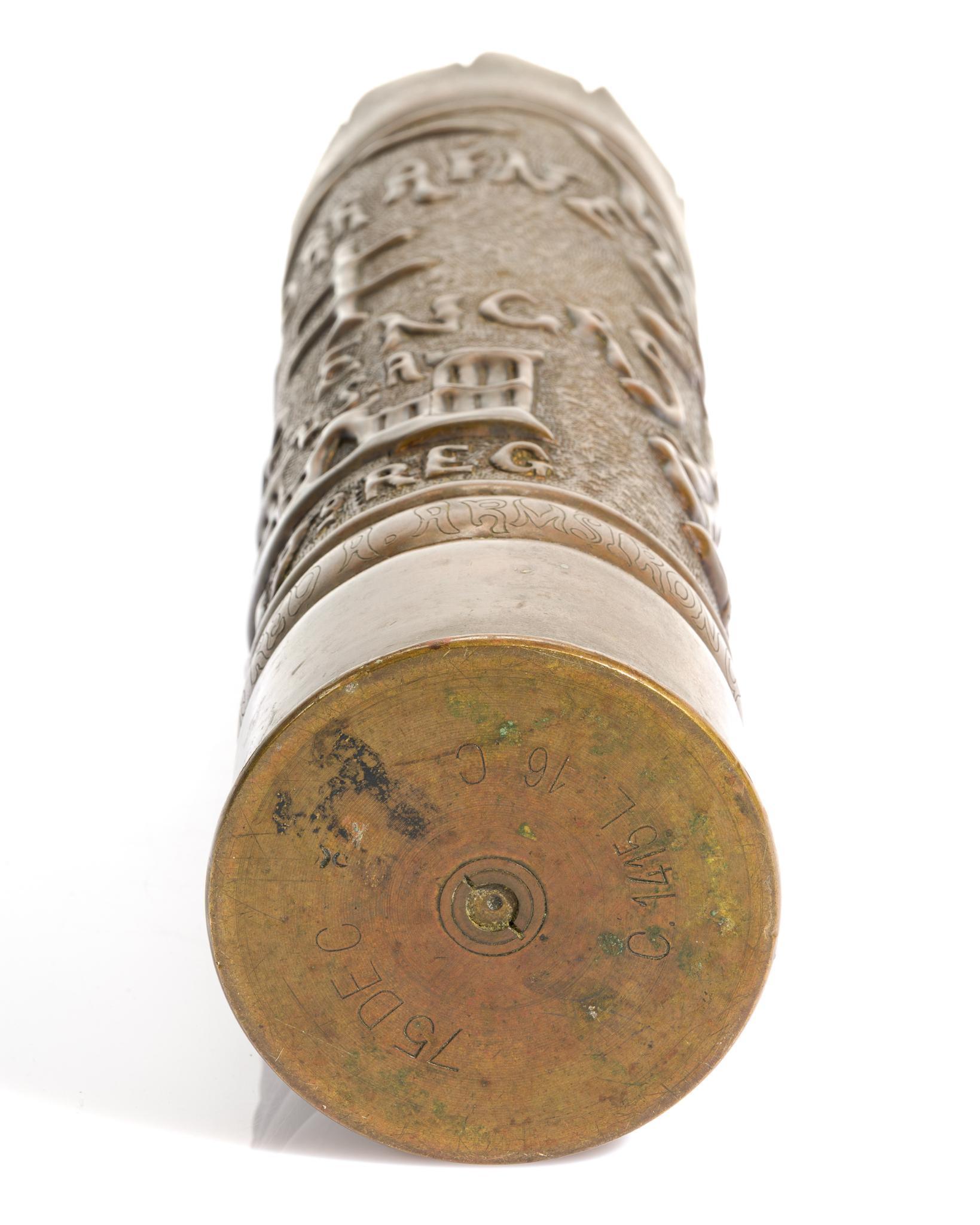WWI Trench Art Shell Vase
