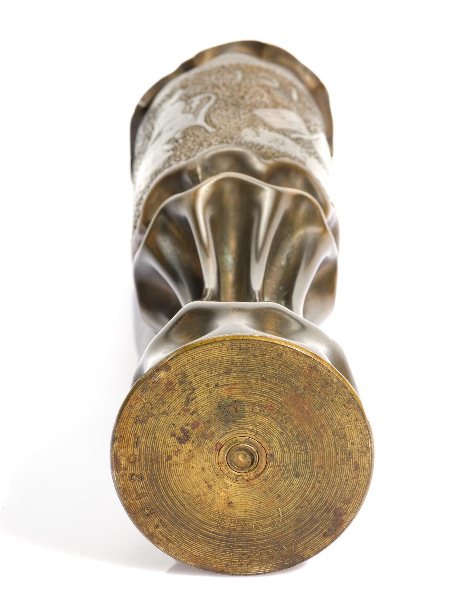 WWI Trench Art Shell Vase