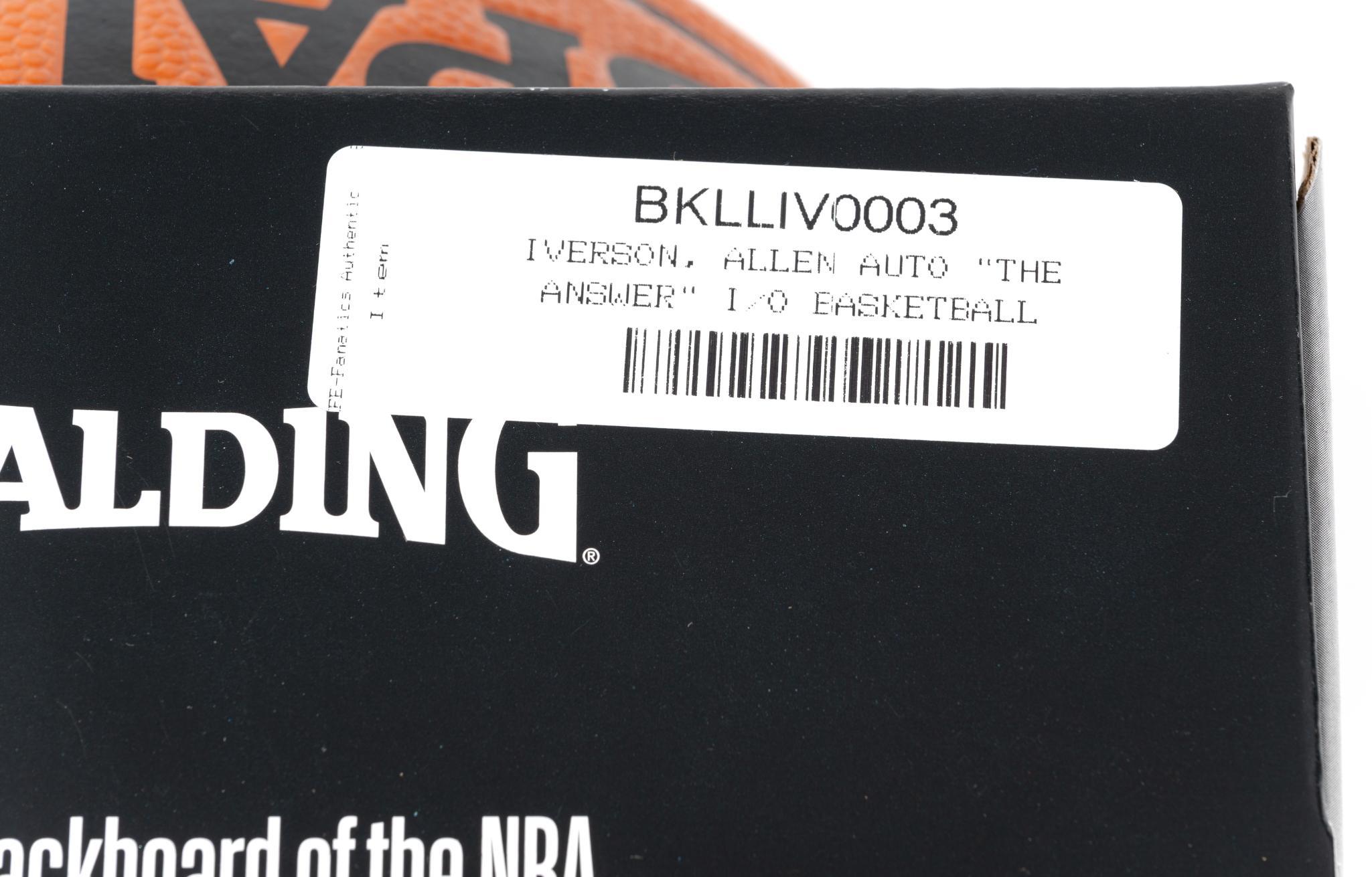 Allen Iverson Signed Basketball with COA