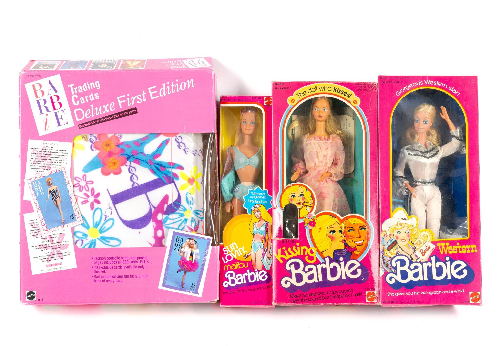 3 Vintage Barbie Dolls in Original Boxes & Barbie Cards