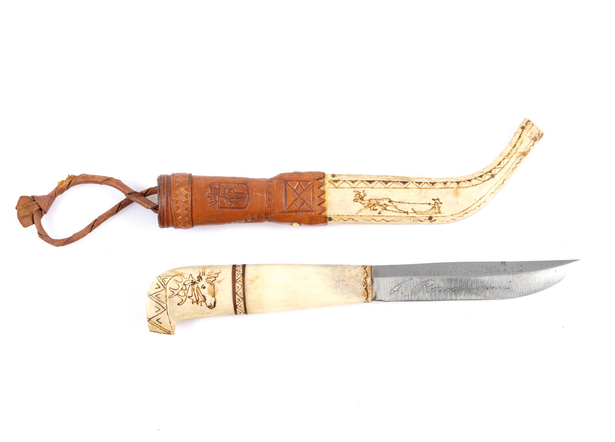 6 Finnish Puukko Knives with Sheaths
