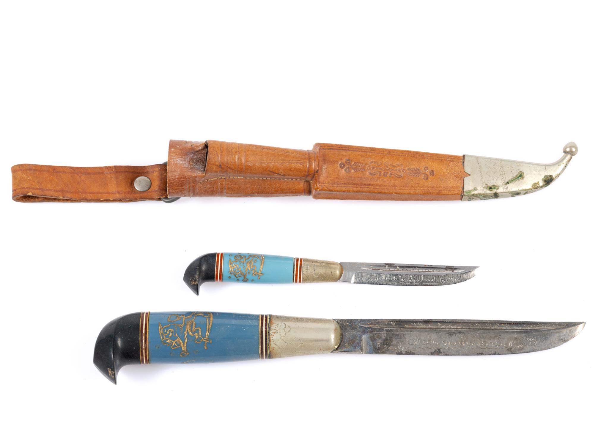 6 Finnish Puukko Knives with Sheaths