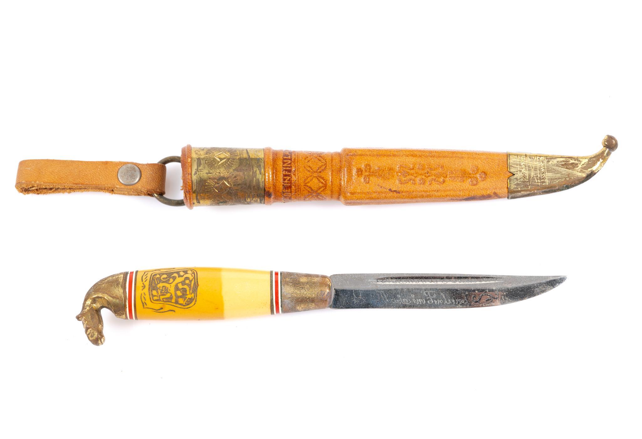 6 Finnish Puukko Knives with Sheaths