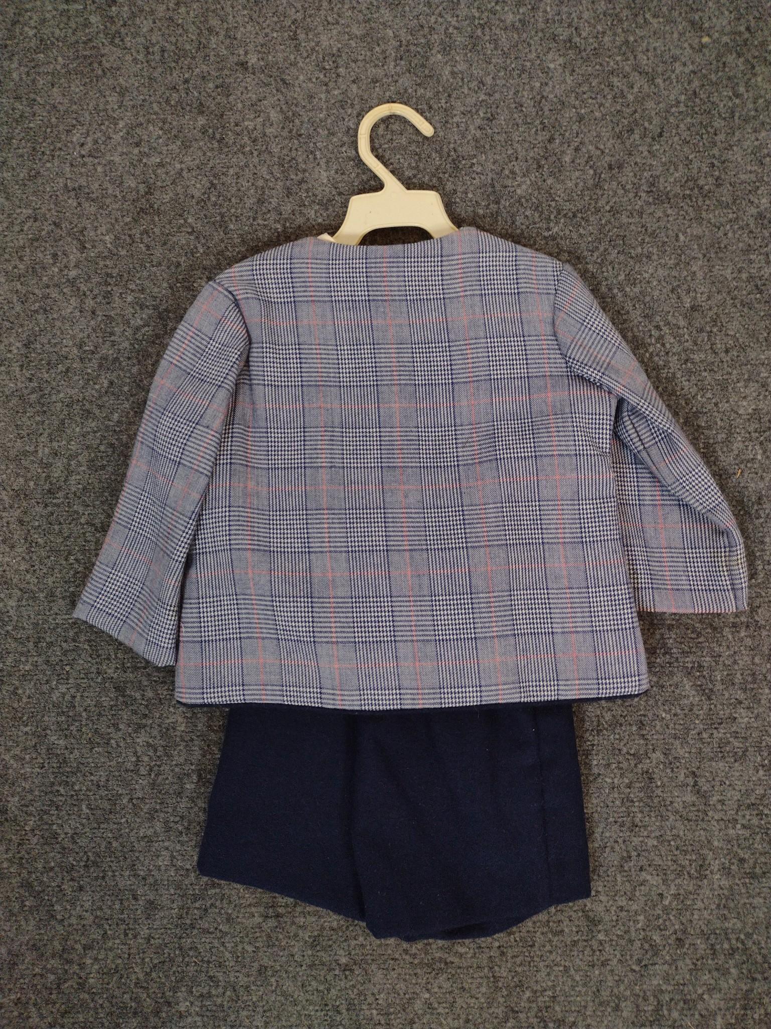 Christian Dior Enfant "Baby Dior" Plaid Suit Outfit