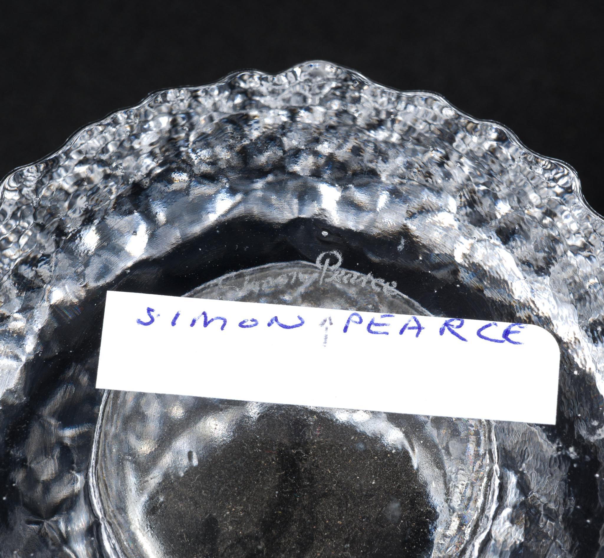 6 Signed Cut Glass Incl. Simon Pearce & Steuben
