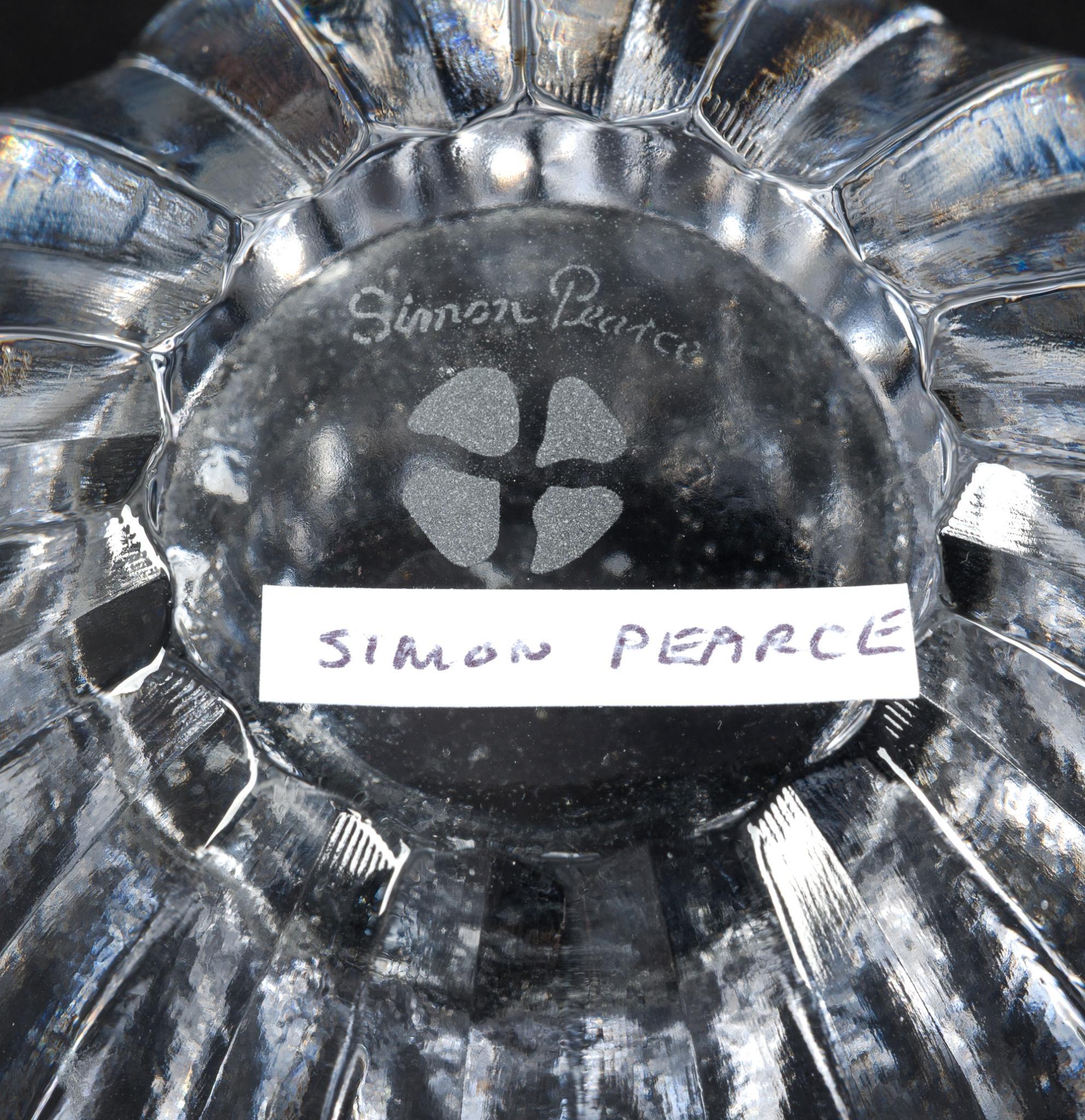 6 Signed Cut Glass Incl. Simon Pearce & Steuben