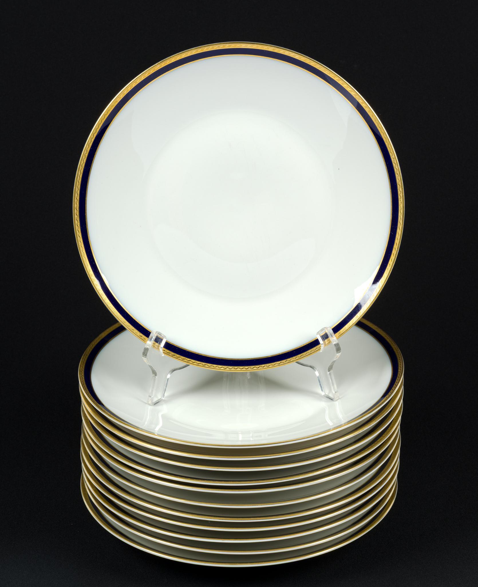 12 Rosenthal Eminence Cobalt Blue Dinner Plates