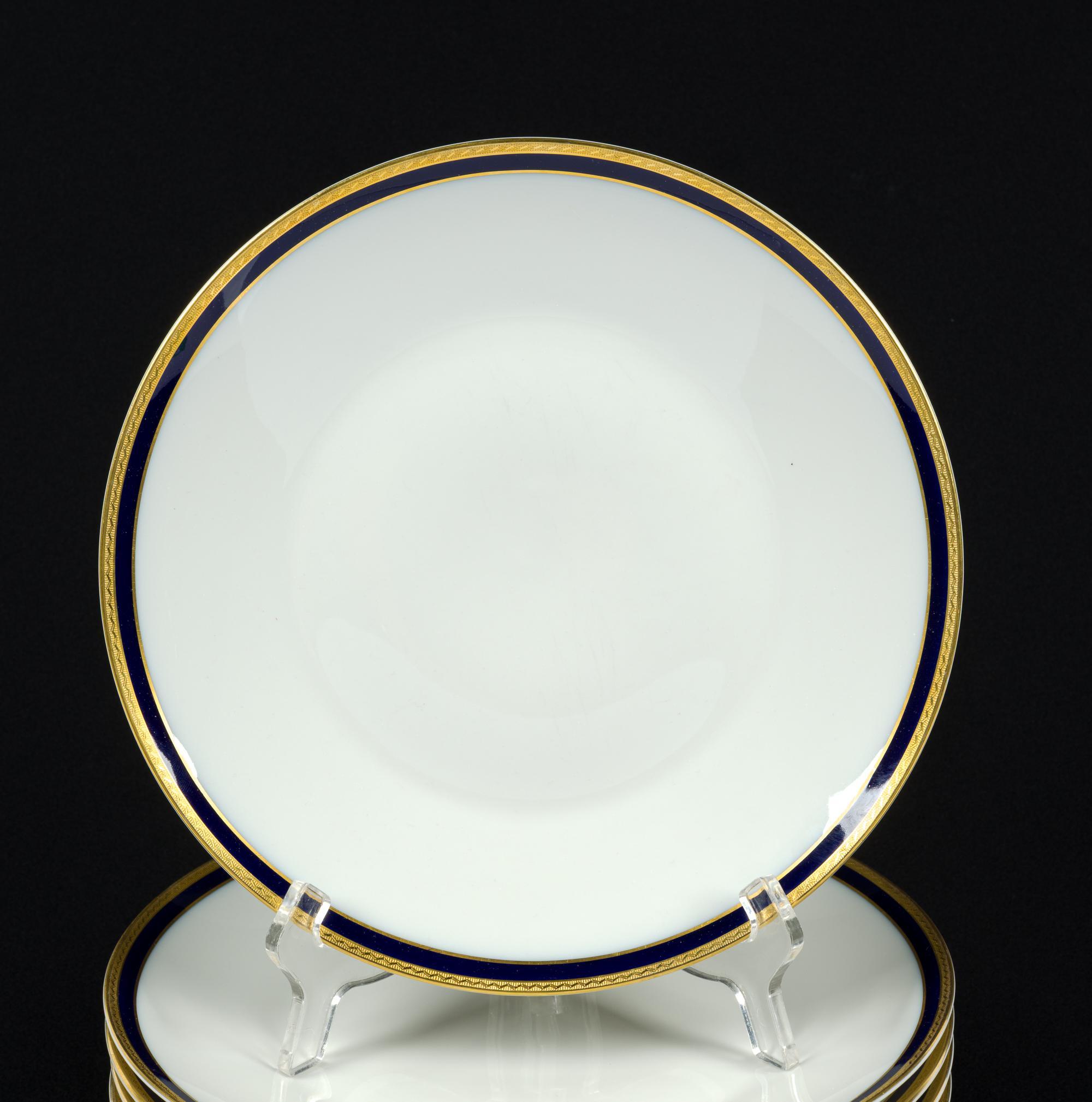 12 Rosenthal Eminence Cobalt Blue Dinner Plates