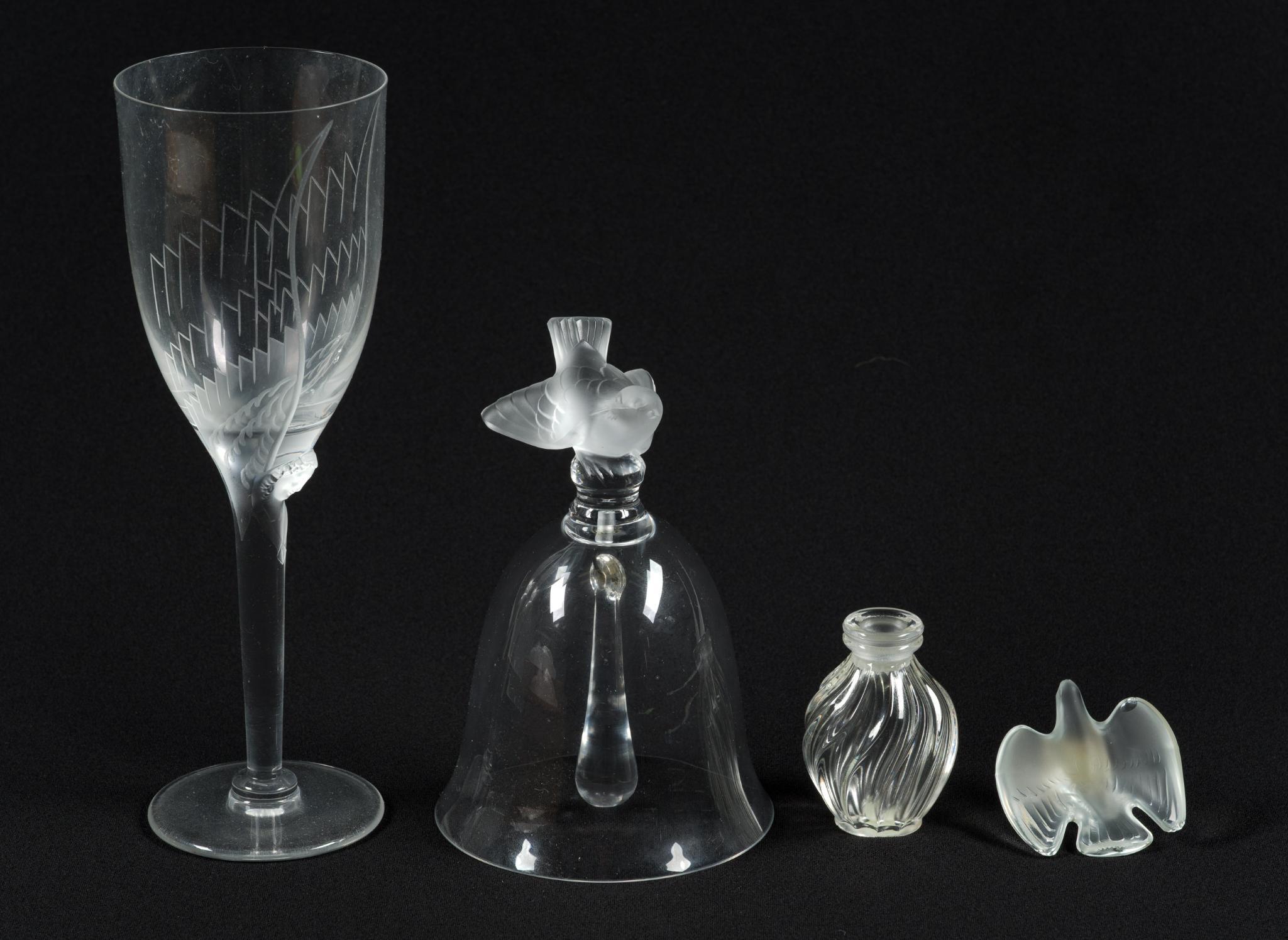 3 Pieces Lalique Glass
