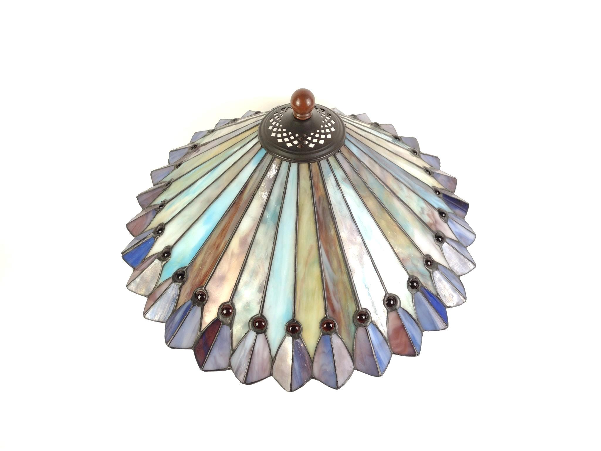 Tiffany Style Peacock Table Lamp