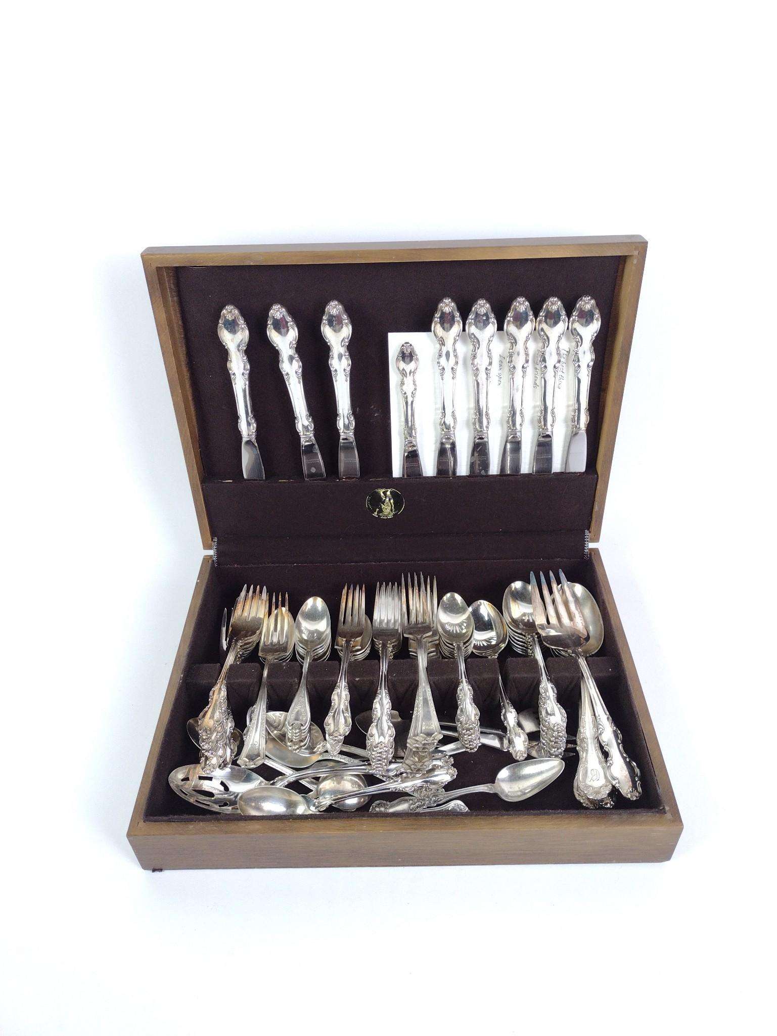 2 Cased Silverplate Flatware Services
