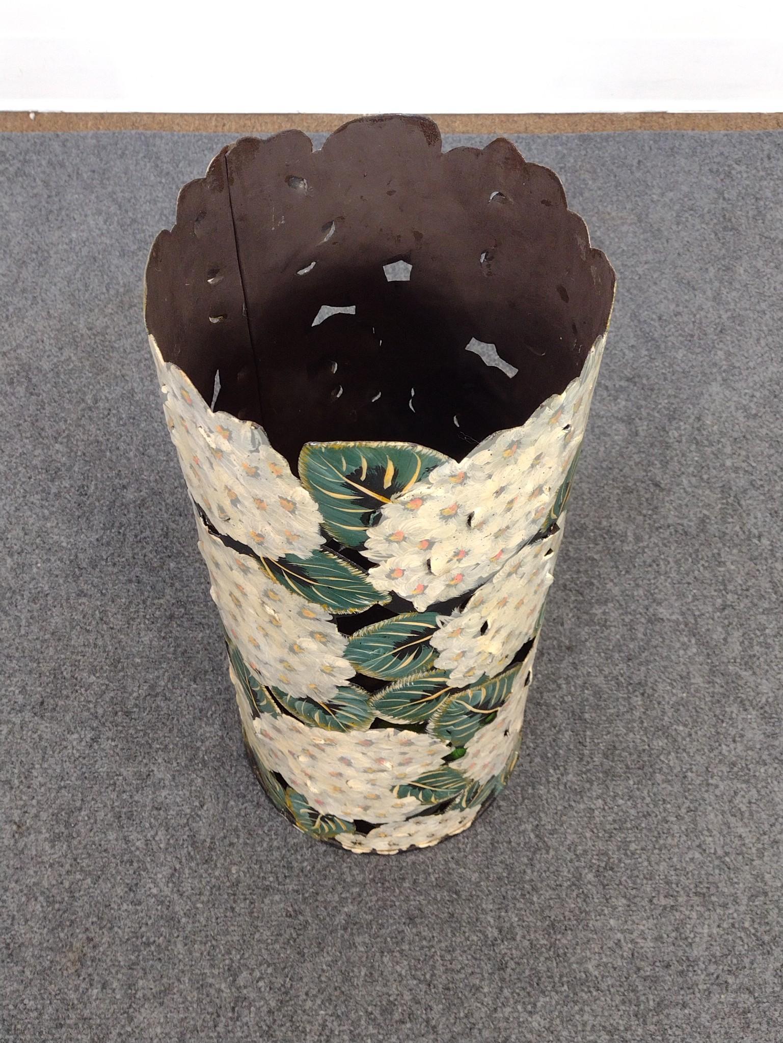 Metal and Glass Floor Vases