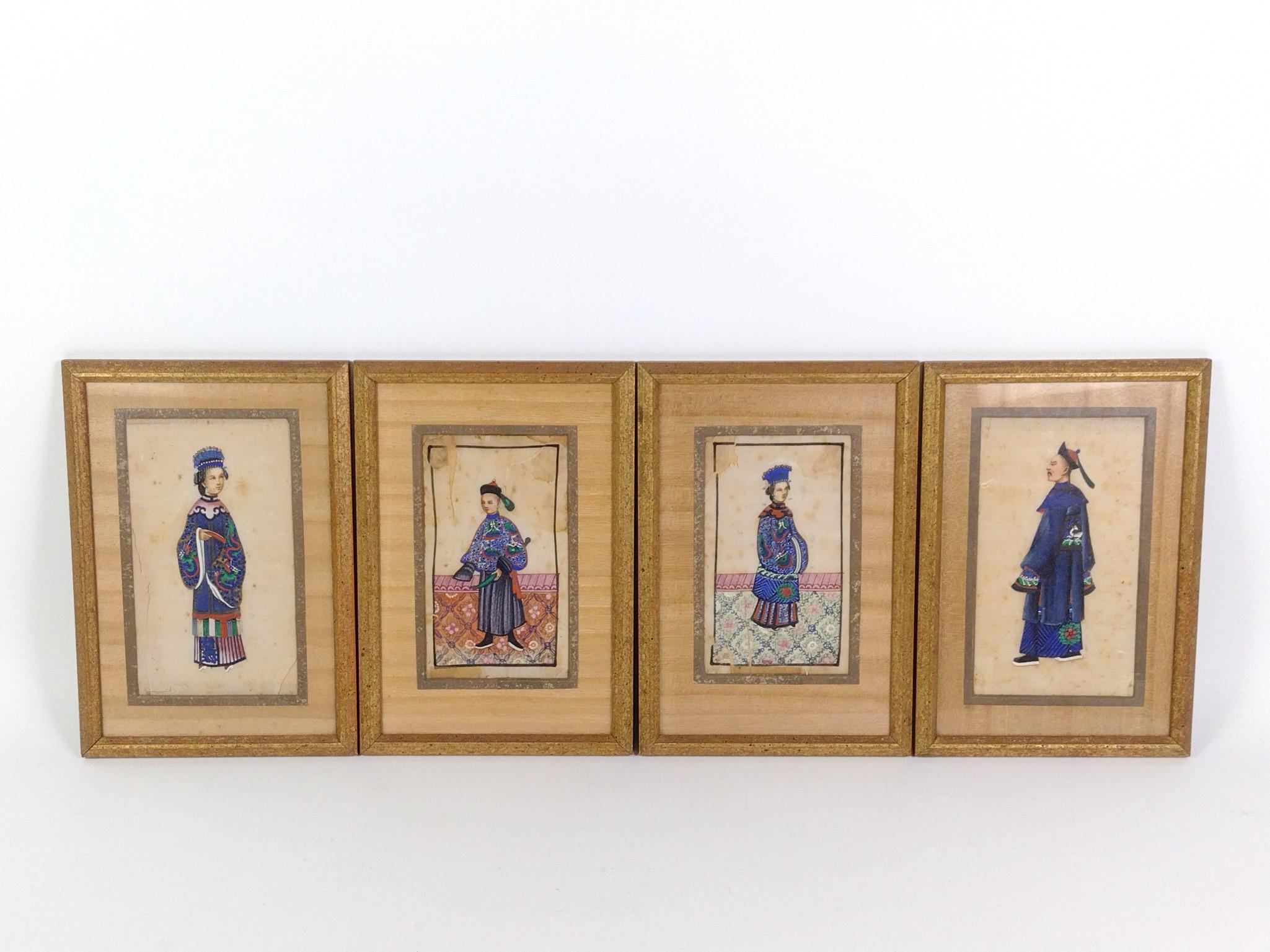 4 Chinese Export Paintings