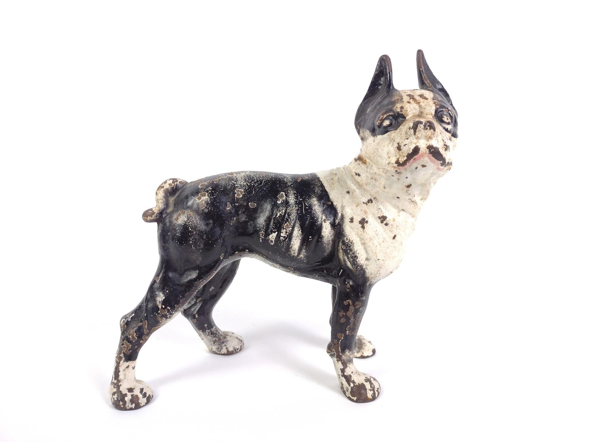Cast Iron Boston Terrier Door Stop