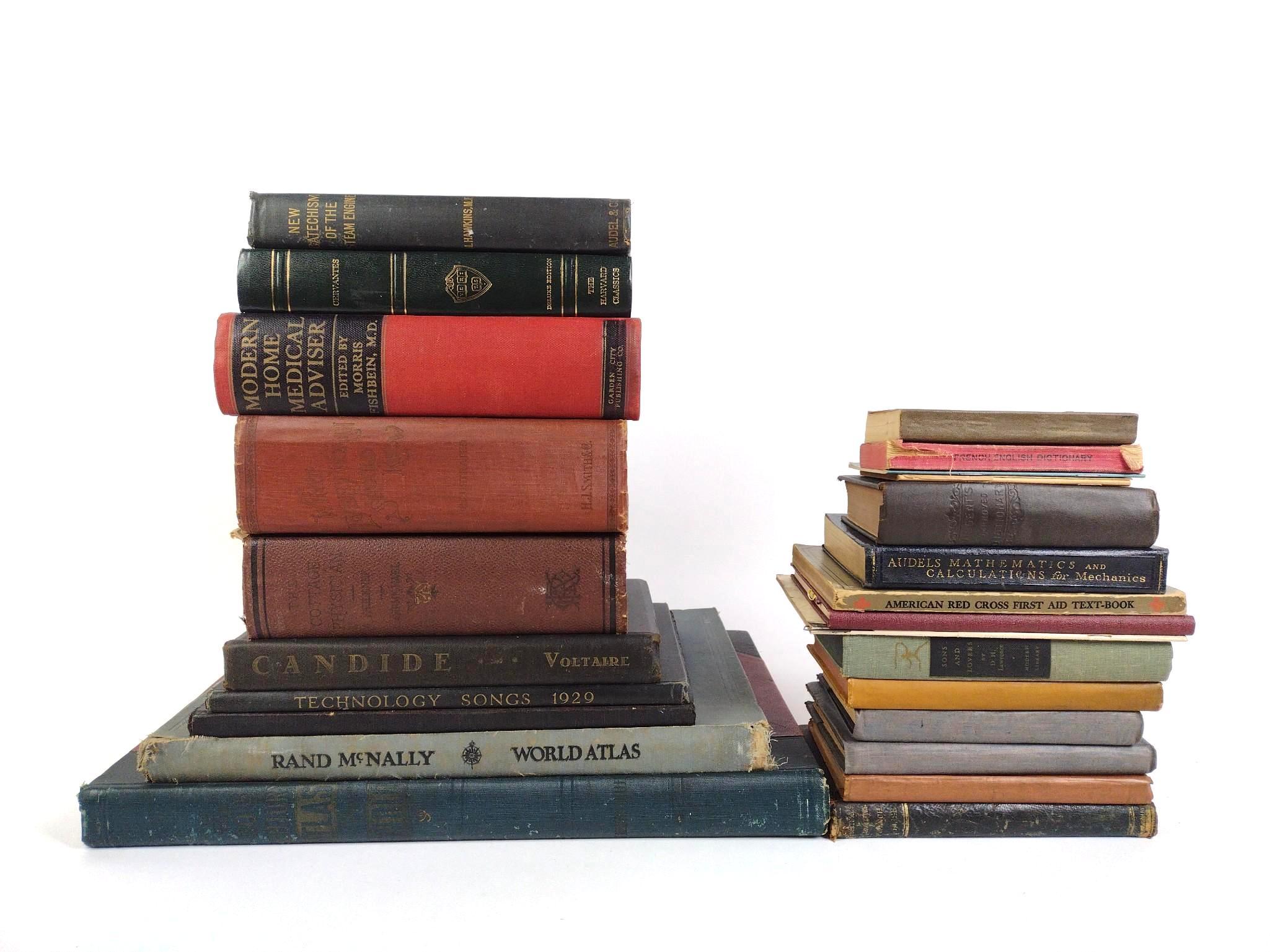 25 Antique Books & Pamphlets Incl. Voltaire