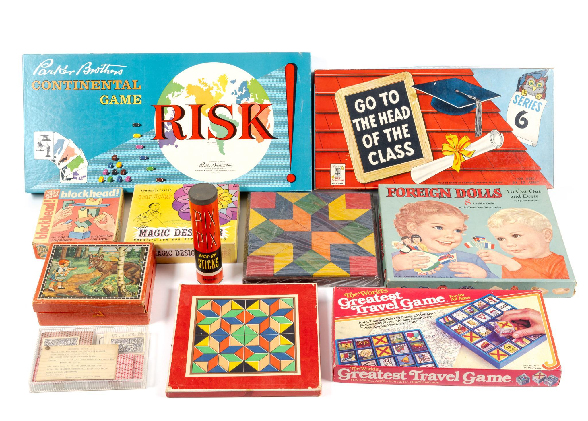 11 Vintage Board Games Incl. Blockhead