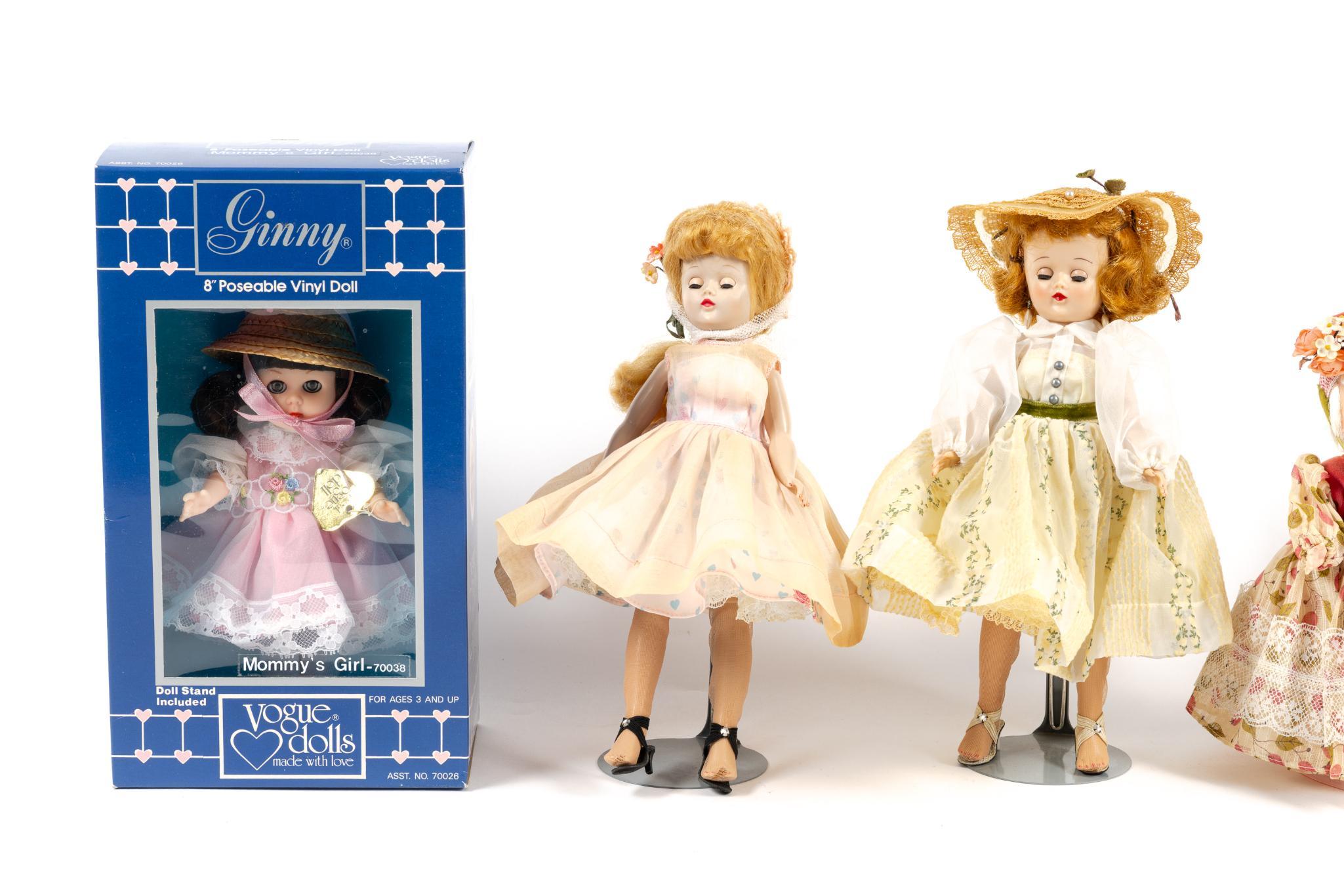 5 "Ginny" & "Jill" Vogue Dolls & Doll Clothes