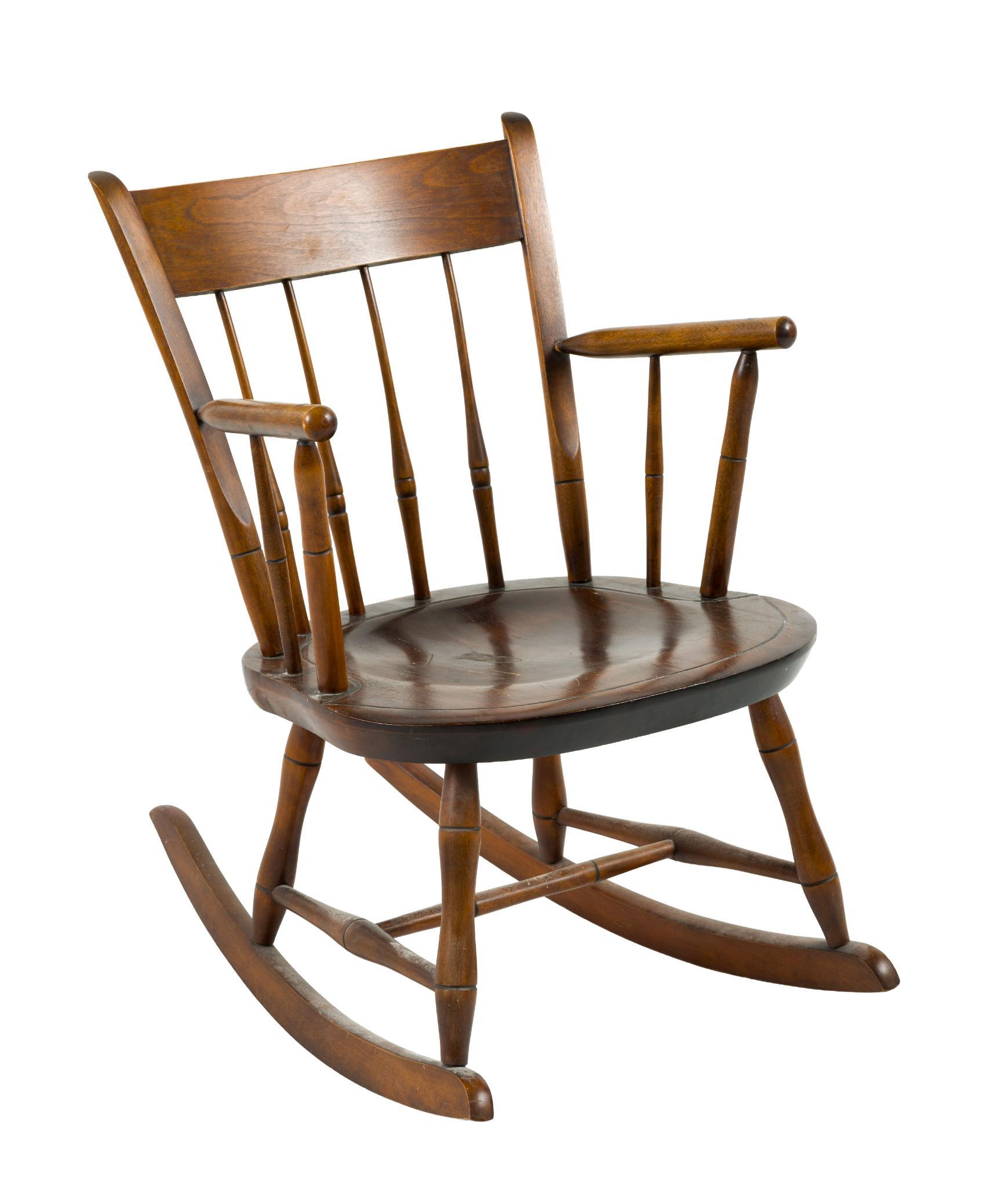 (Depression Era) Pine Hurricane Souvenir Rocking Chair
