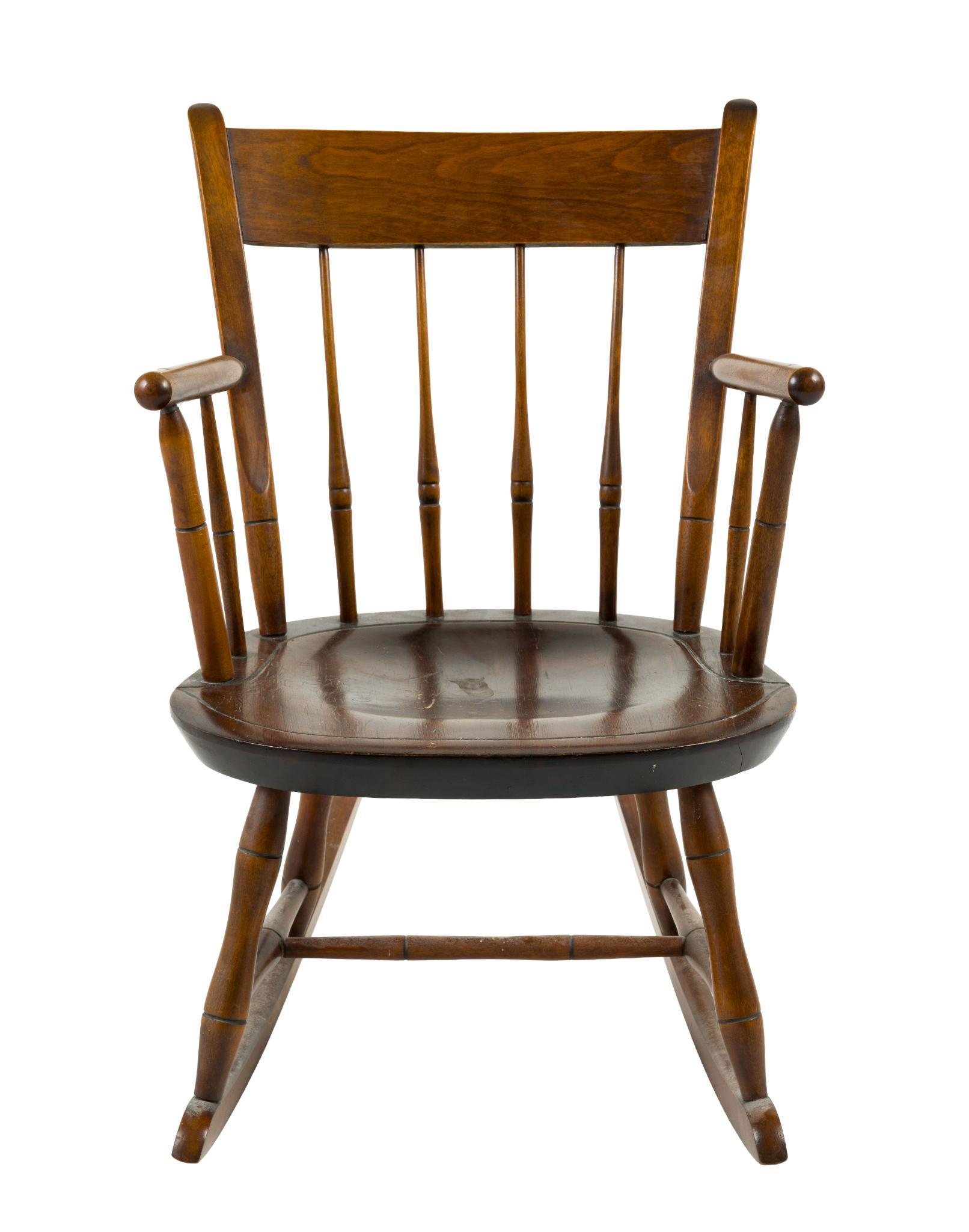 (Depression Era) Pine Hurricane Souvenir Rocking Chair