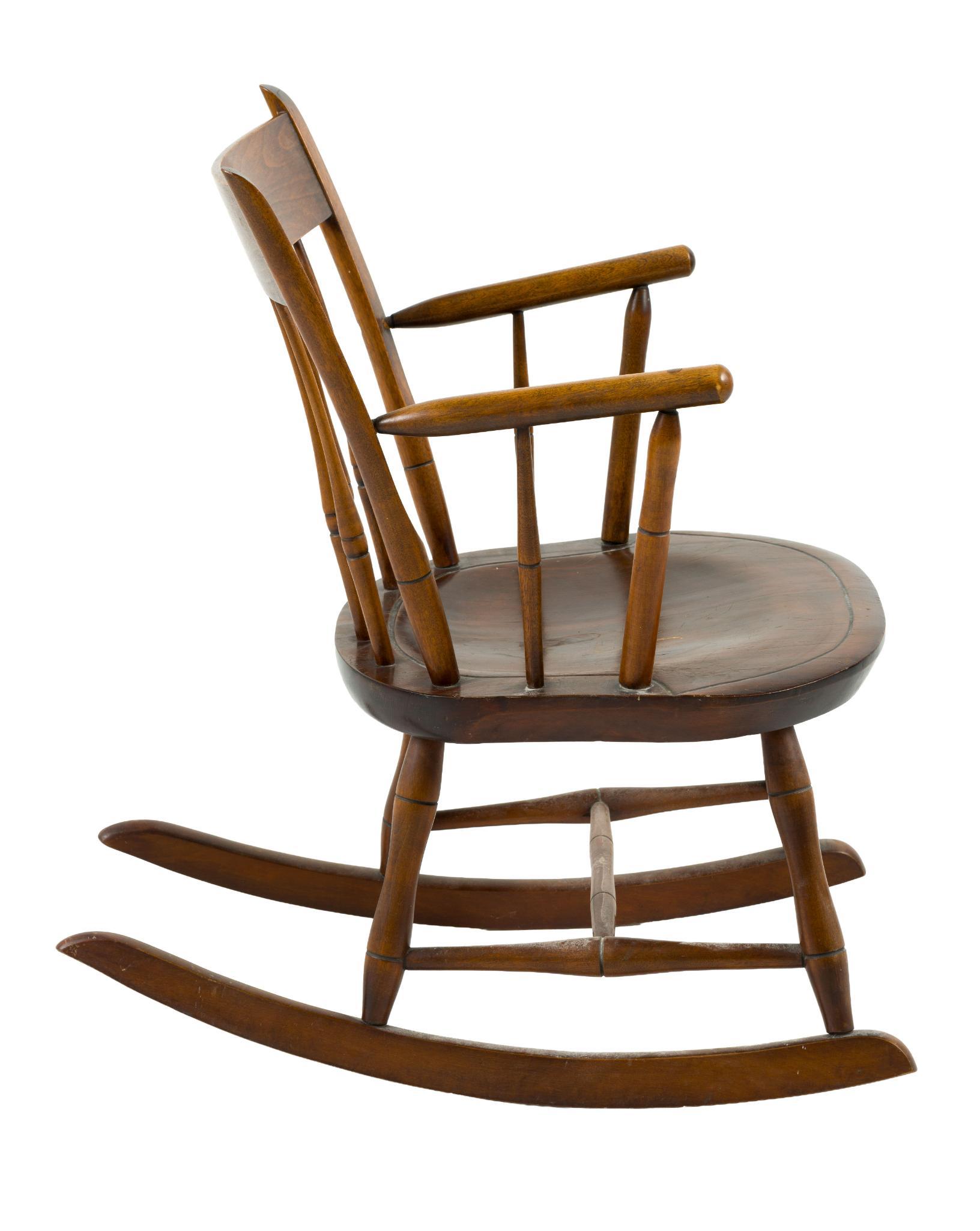 (Depression Era) Pine Hurricane Souvenir Rocking Chair