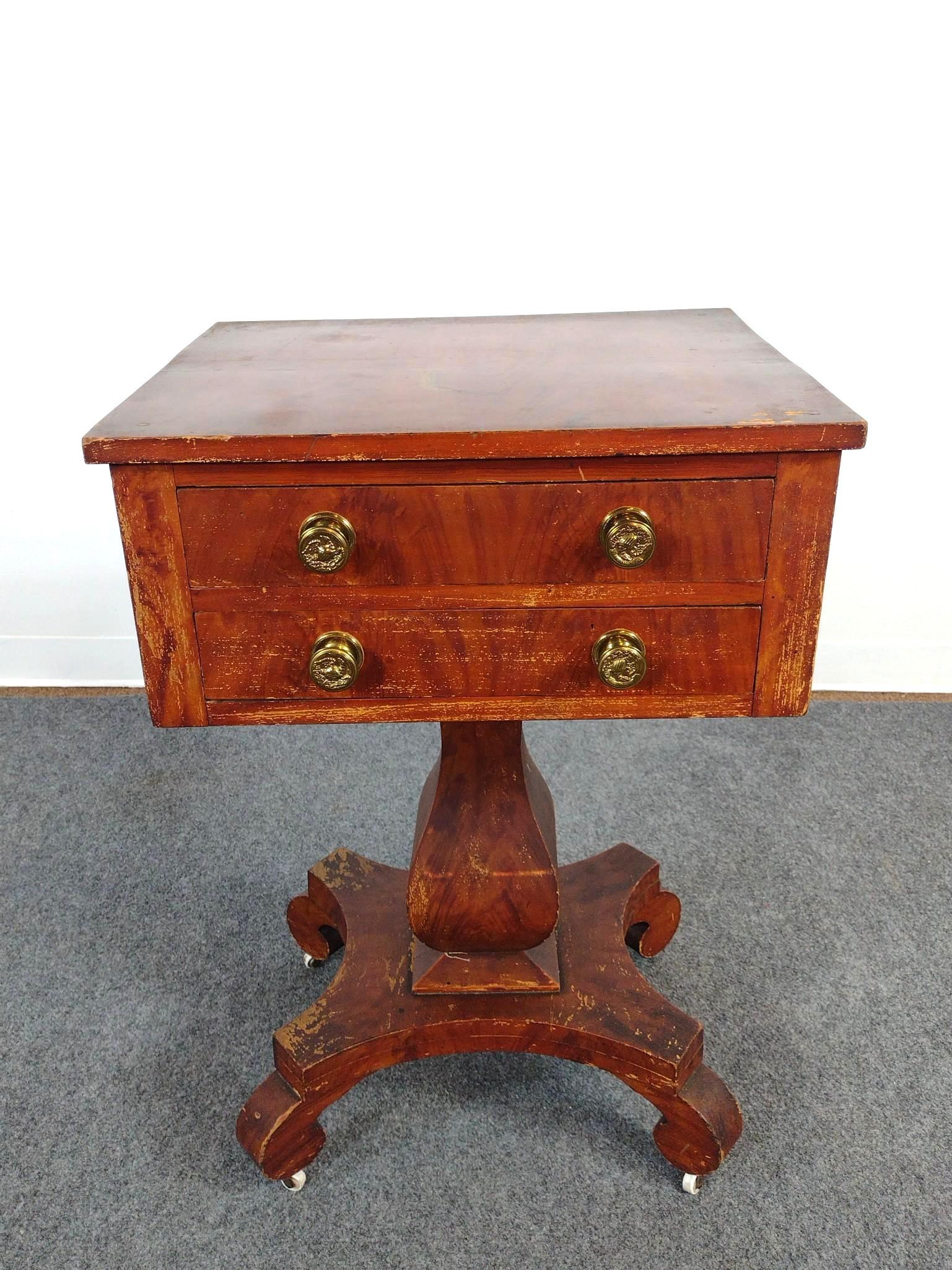 American Empire Sewing or Parlor Work Table