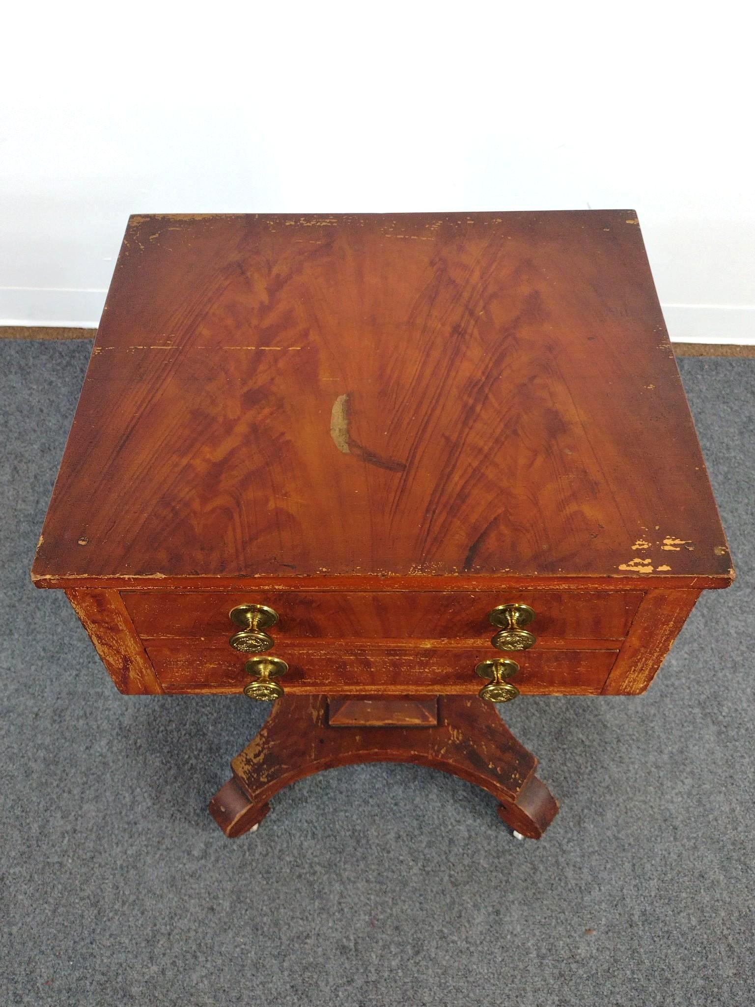 American Empire Sewing or Parlor Work Table