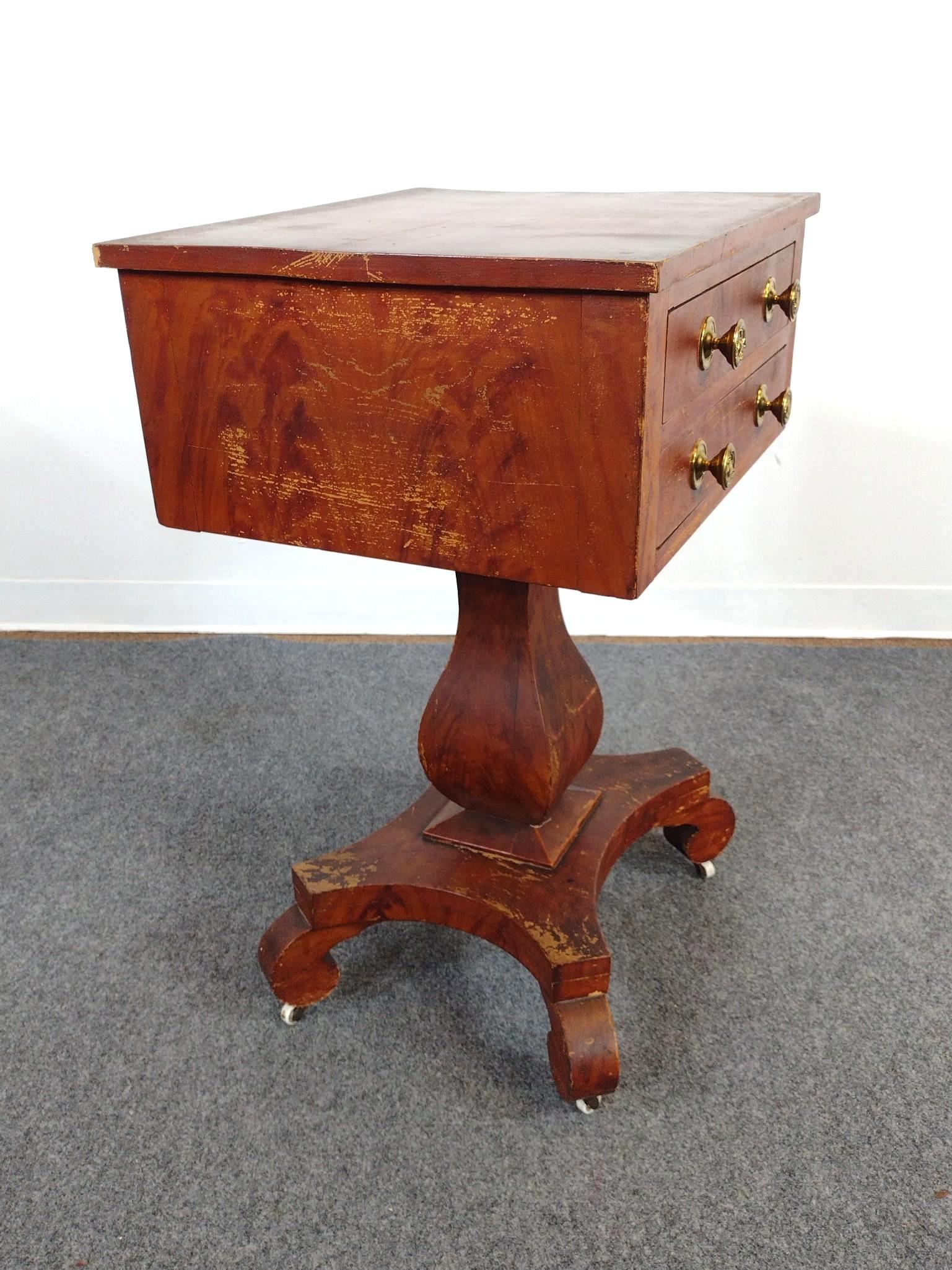 American Empire Sewing or Parlor Work Table
