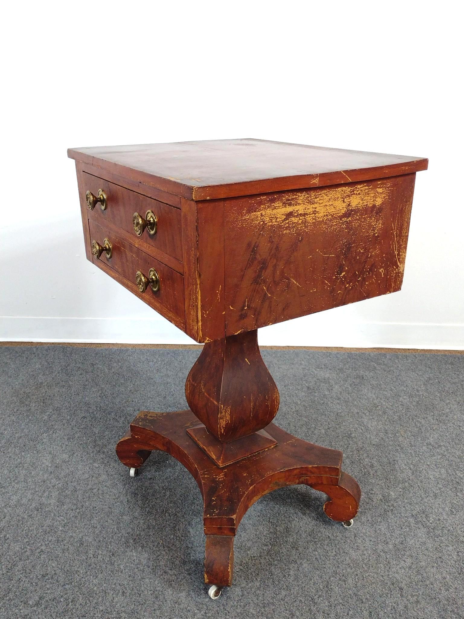 American Empire Sewing or Parlor Work Table