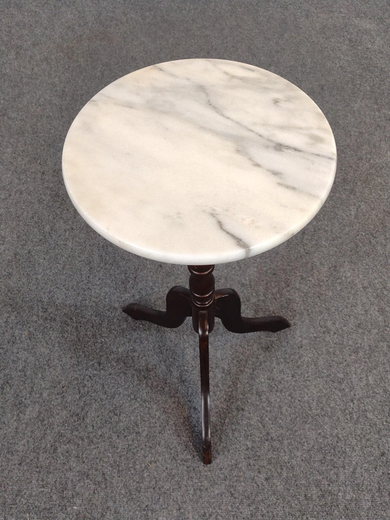 2 Marble Top Accent Stands