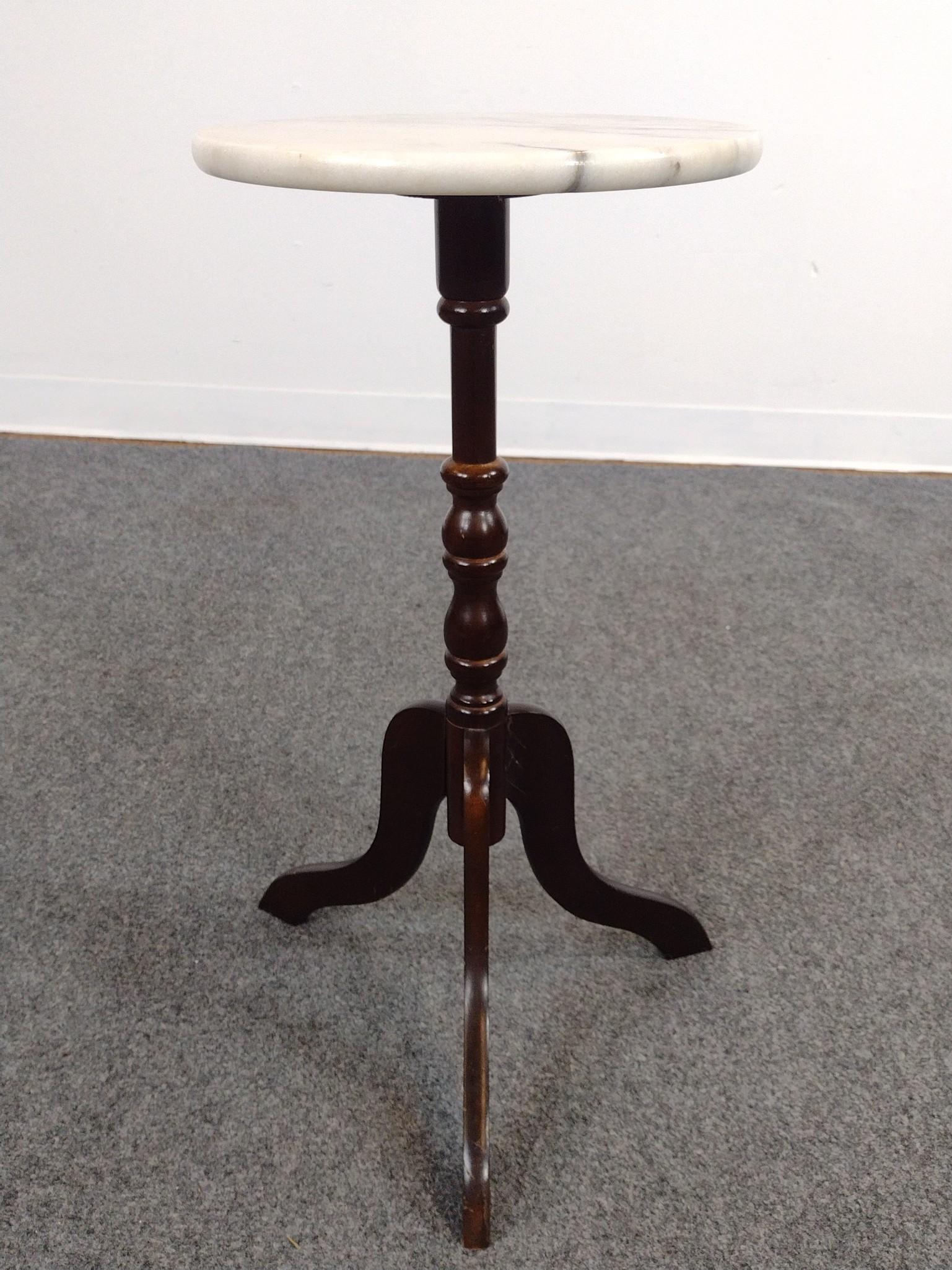 2 Marble Top Accent Stands