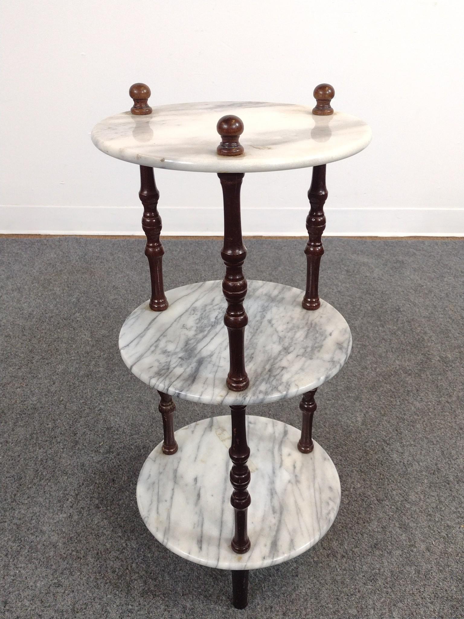 2 Marble Top Accent Stands