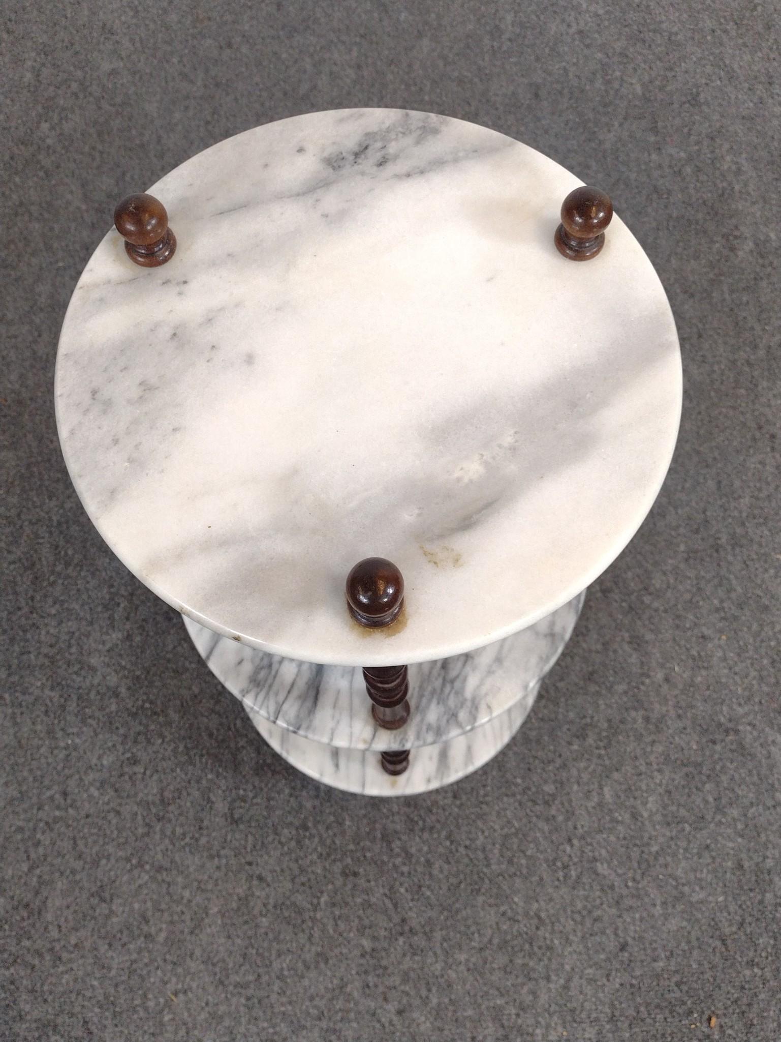 2 Marble Top Accent Stands