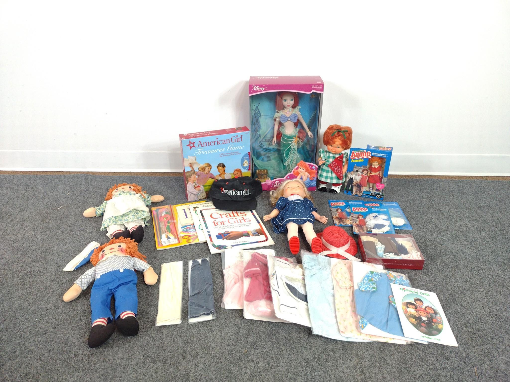 Dolls, Doll Accessories & Books Incl. American Girl & Fischer Price