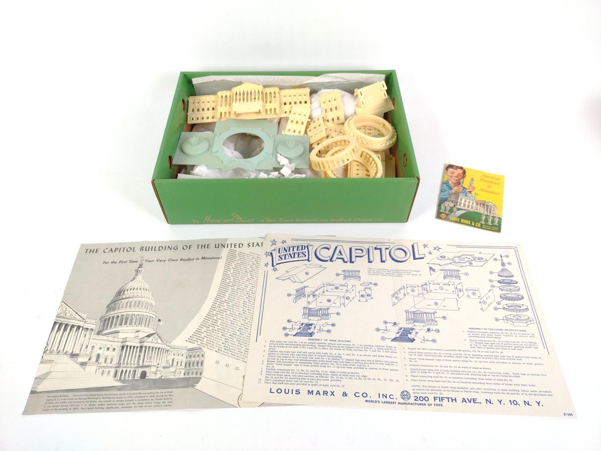 Louis Marx & Co. Model Capitol & American Presidents In Miniature
