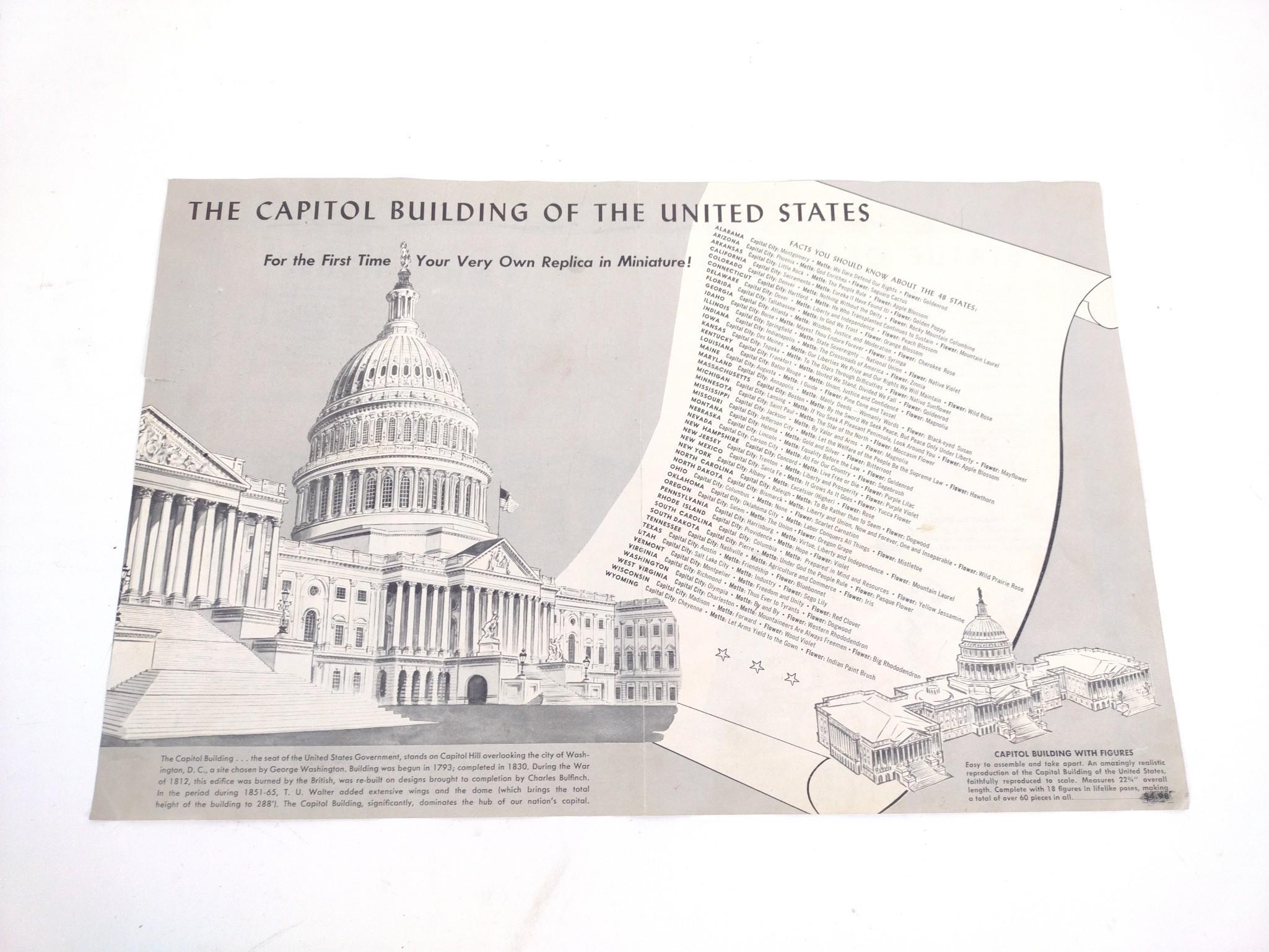Louis Marx & Co. Model Capitol & American Presidents In Miniature
