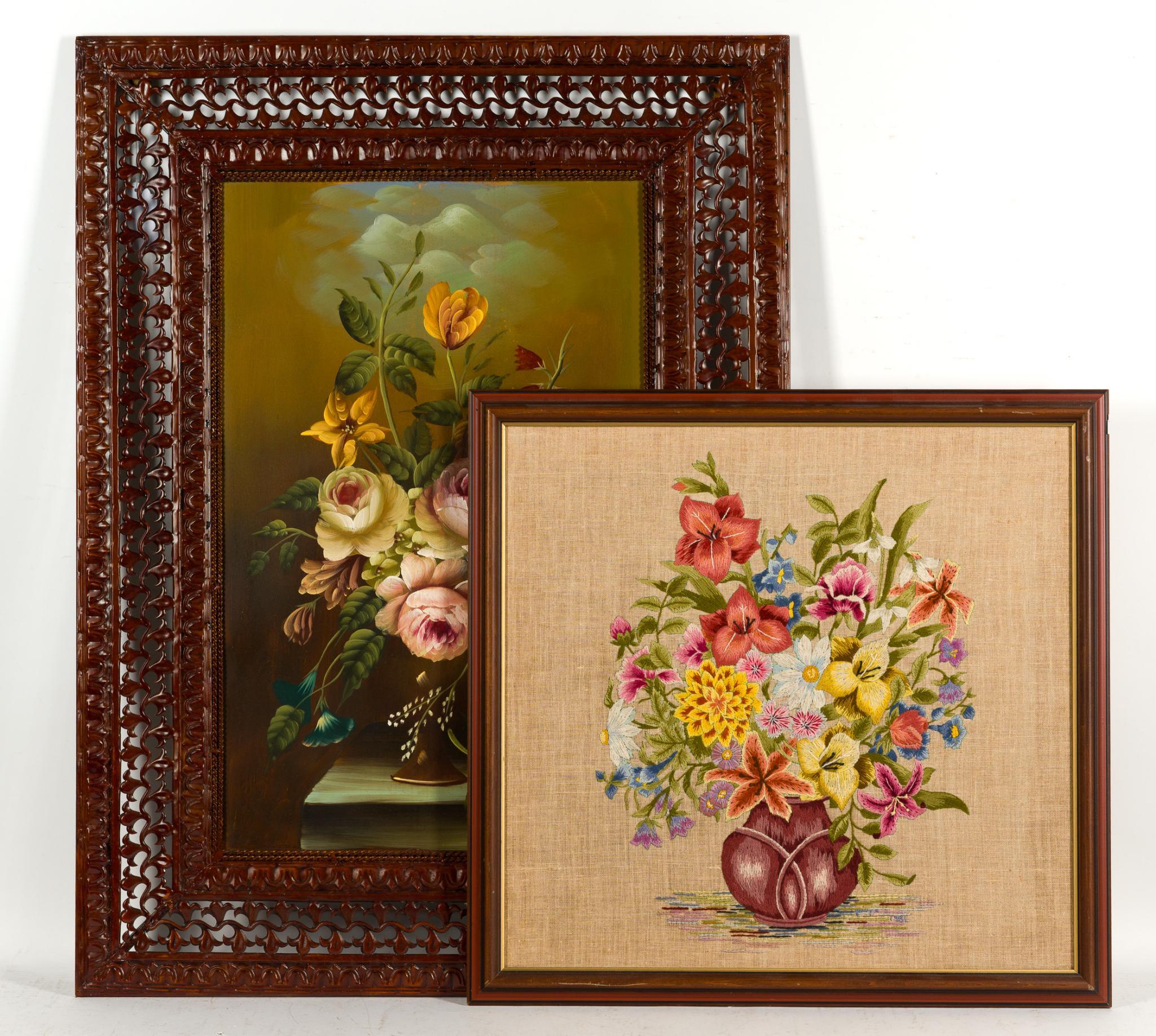 2 Floral Art Pieces