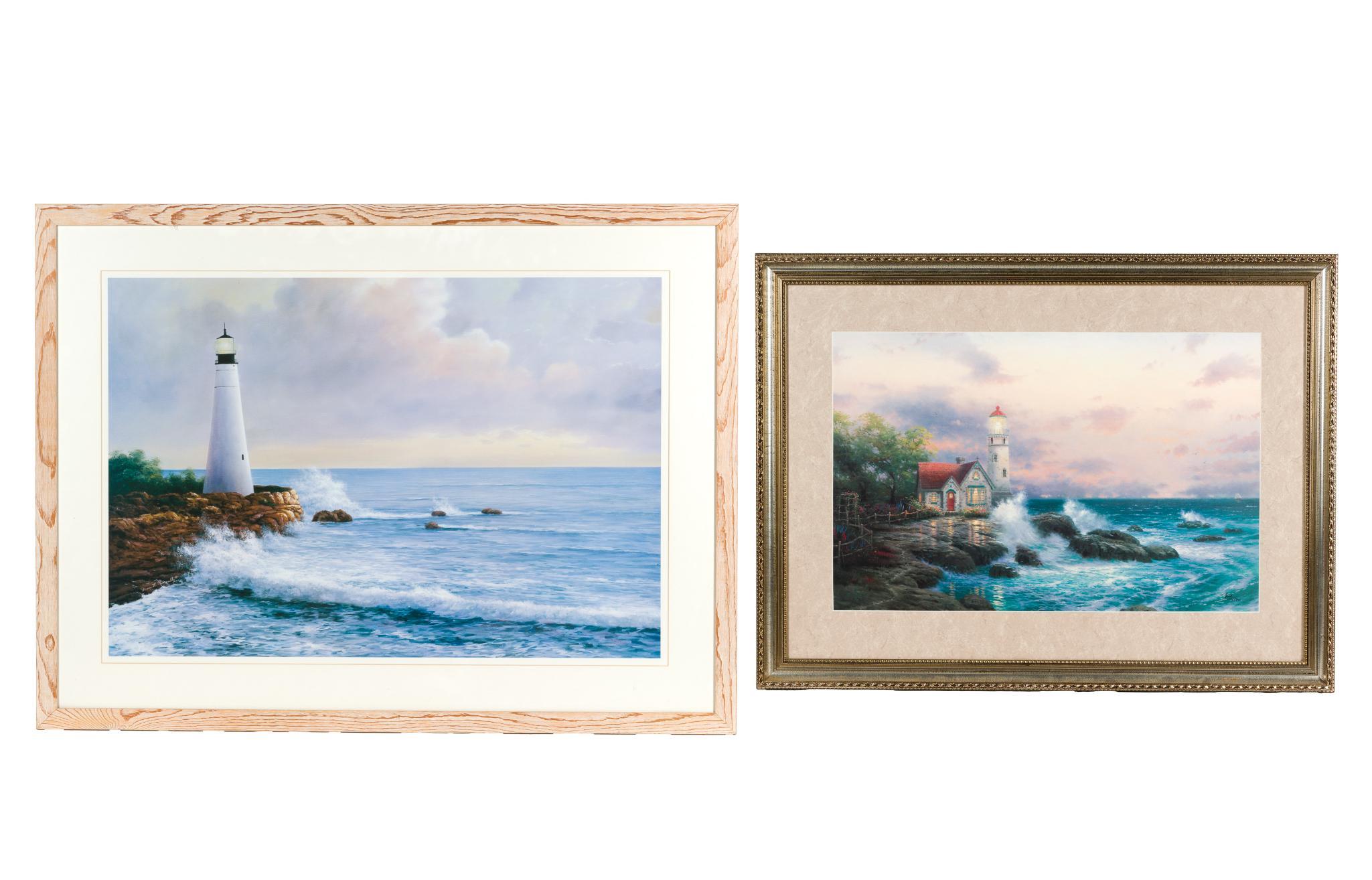 2 Framed Coastal Lighthouse Prints
