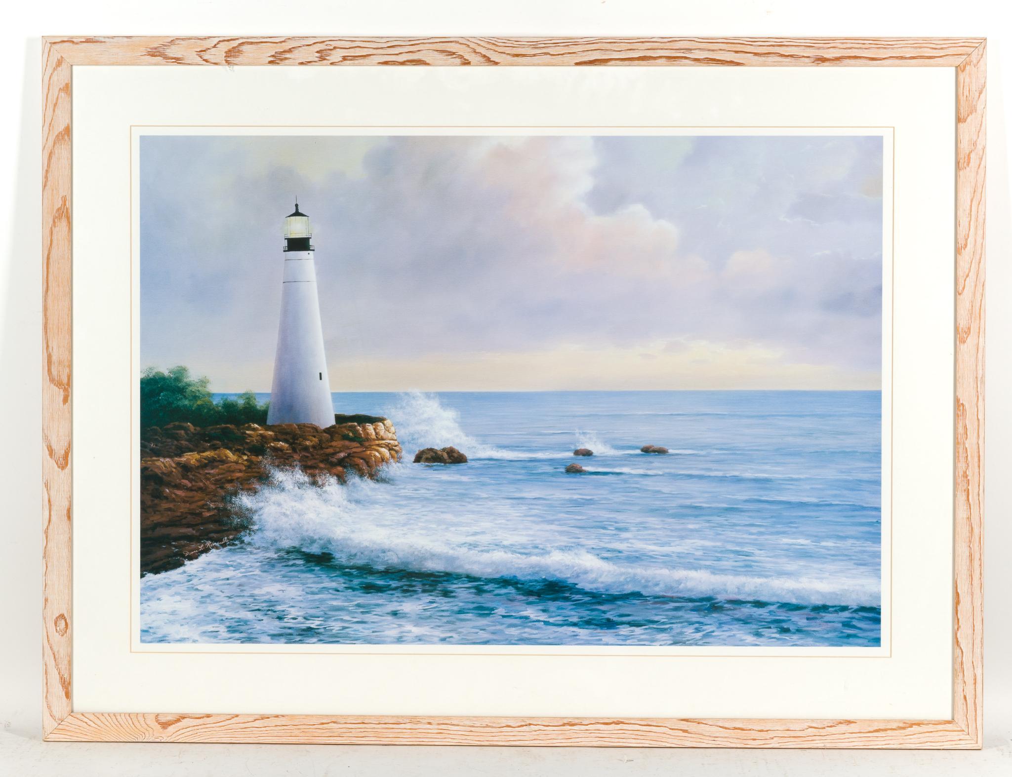 2 Framed Coastal Lighthouse Prints
