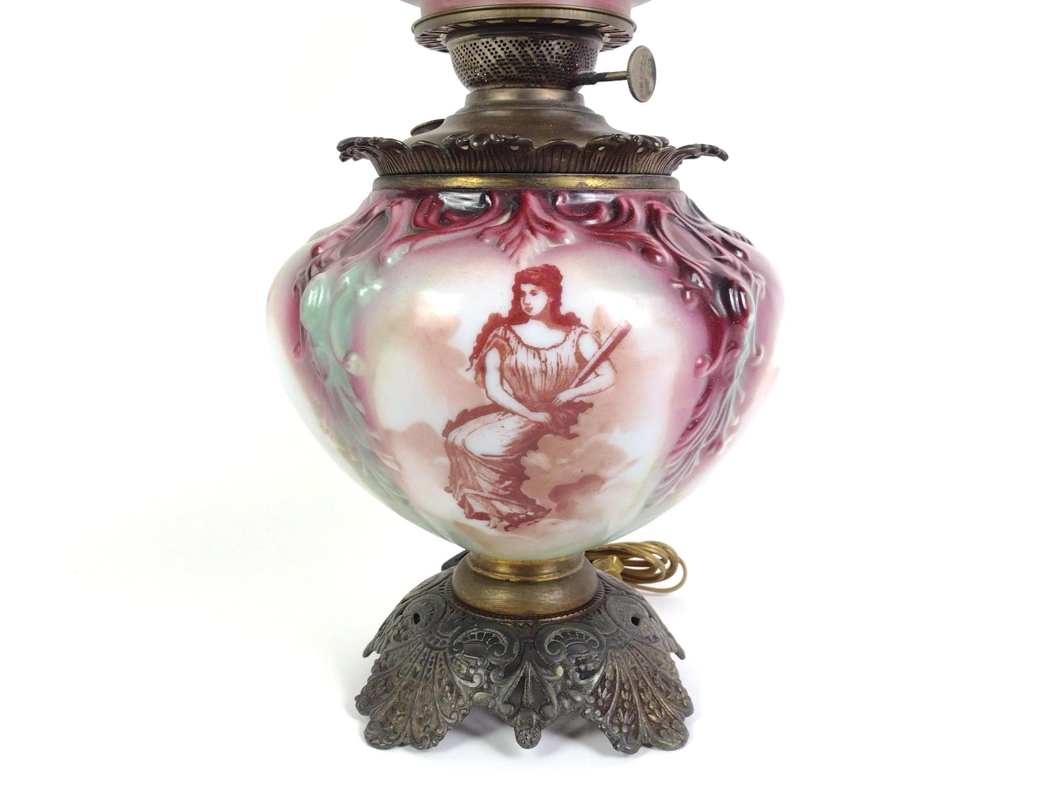 Victorian Gone with the Wind Parlor Lamp