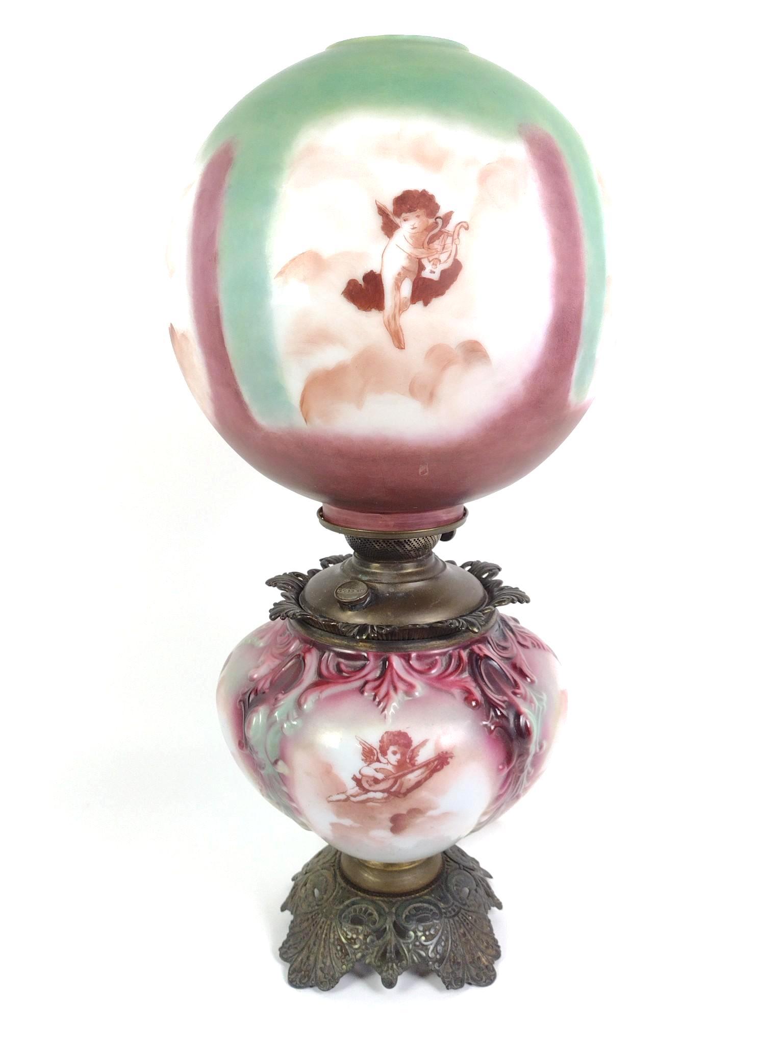 Victorian Gone with the Wind Parlor Lamp