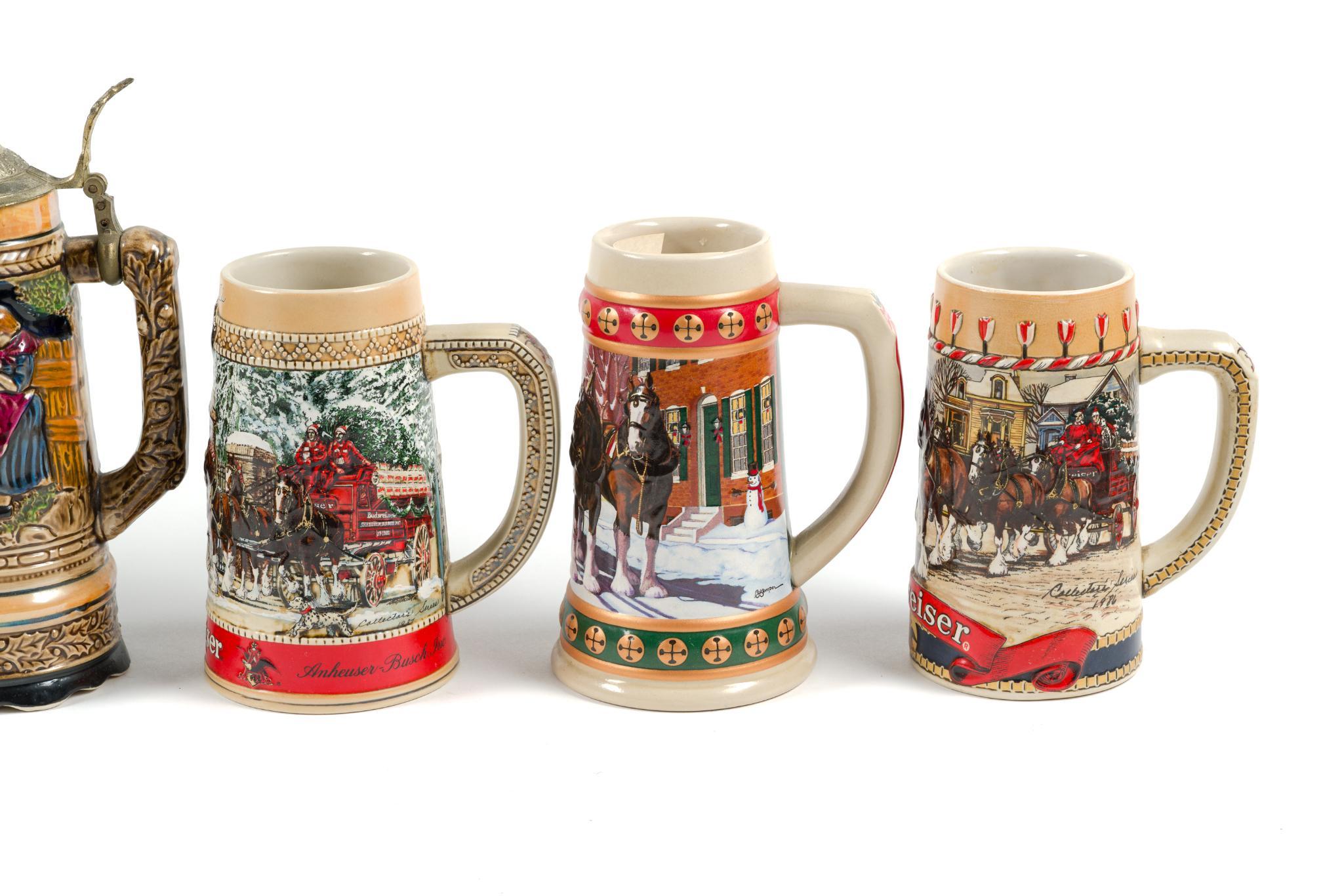 15 Beer Steins Incl. Budweiser