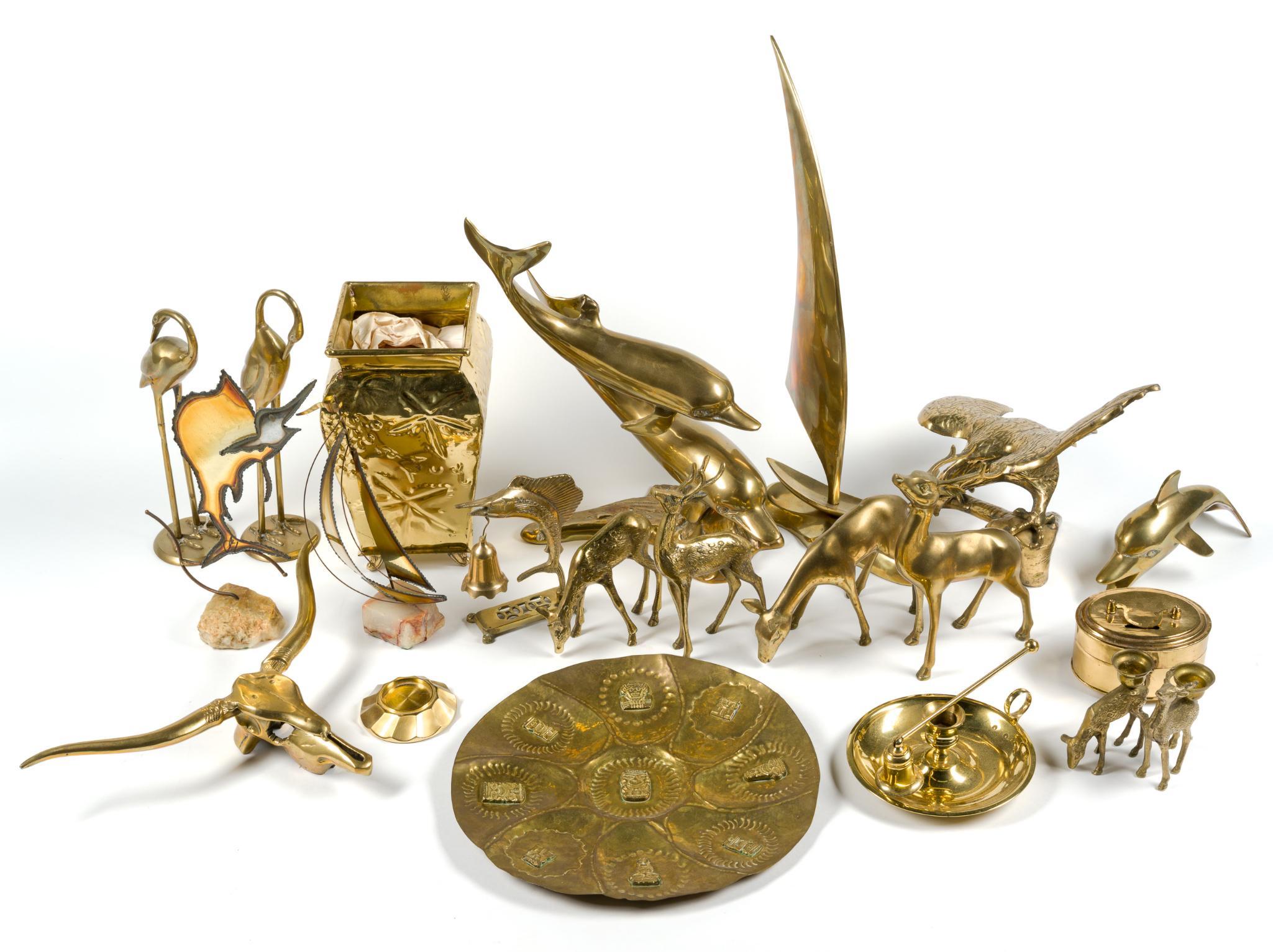 23 Brass Animal Statues & Decor