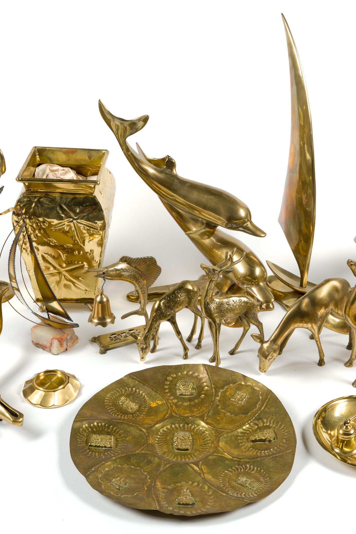 23 Brass Animal Statues & Decor