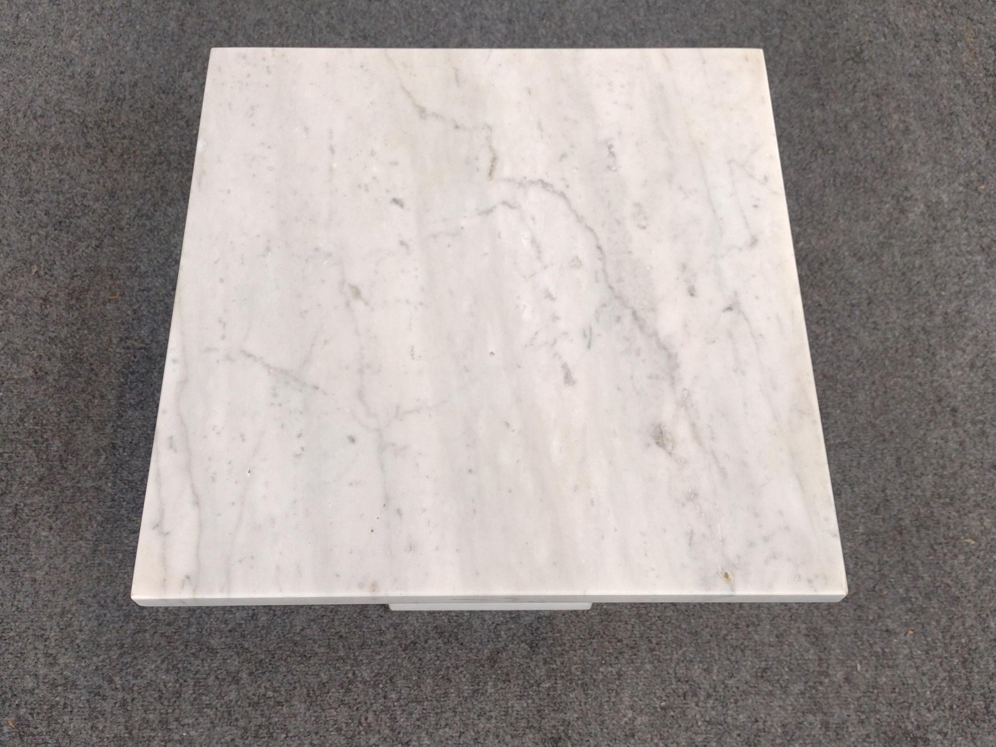 Marble Etagere and Pedestal Table