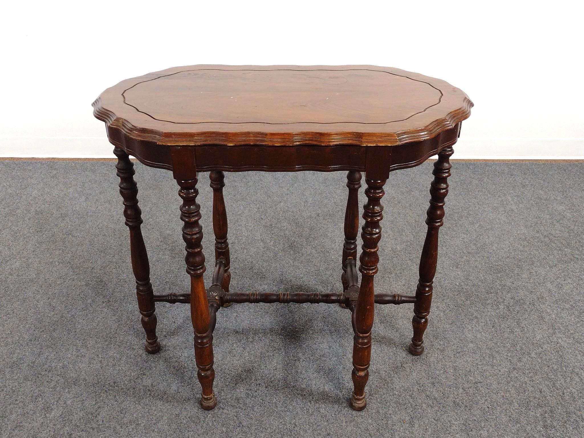 Antique Scalloped Parlor or Occasional Table